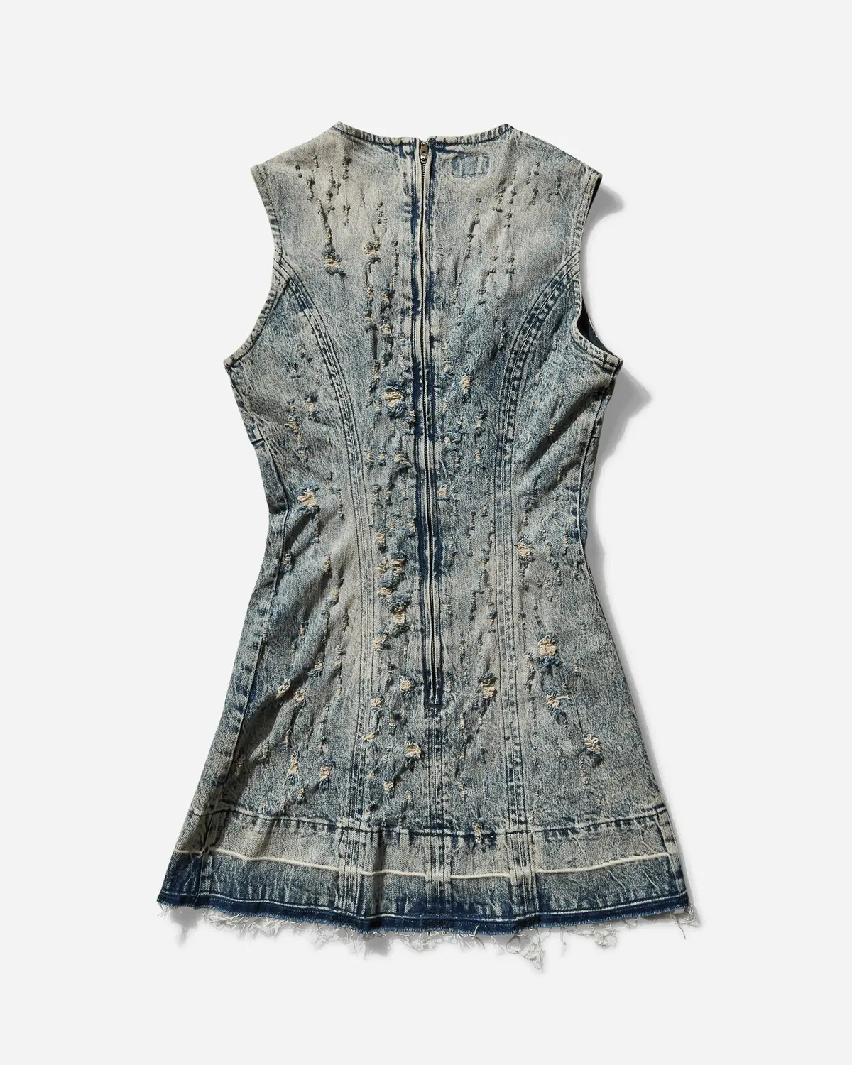 Women's Distressed Mini Dress Flight Sanded Wash 2