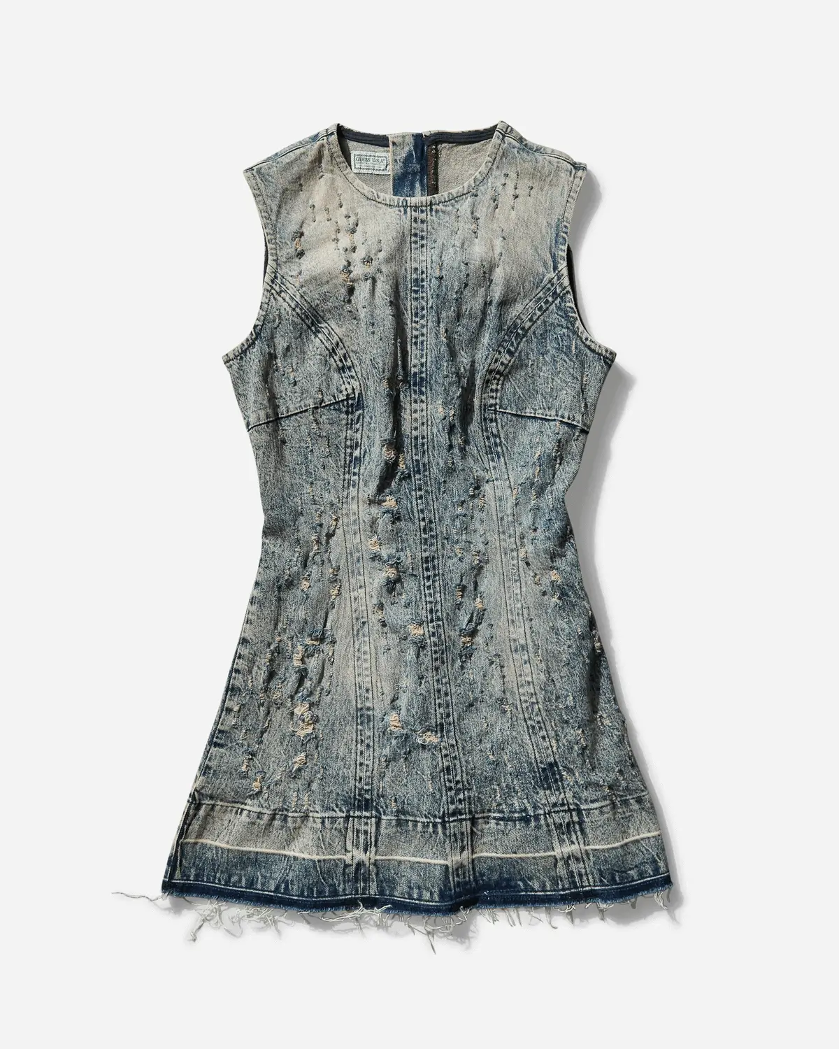 Women's Distressed Mini Dress Flight Sanded Wash 1