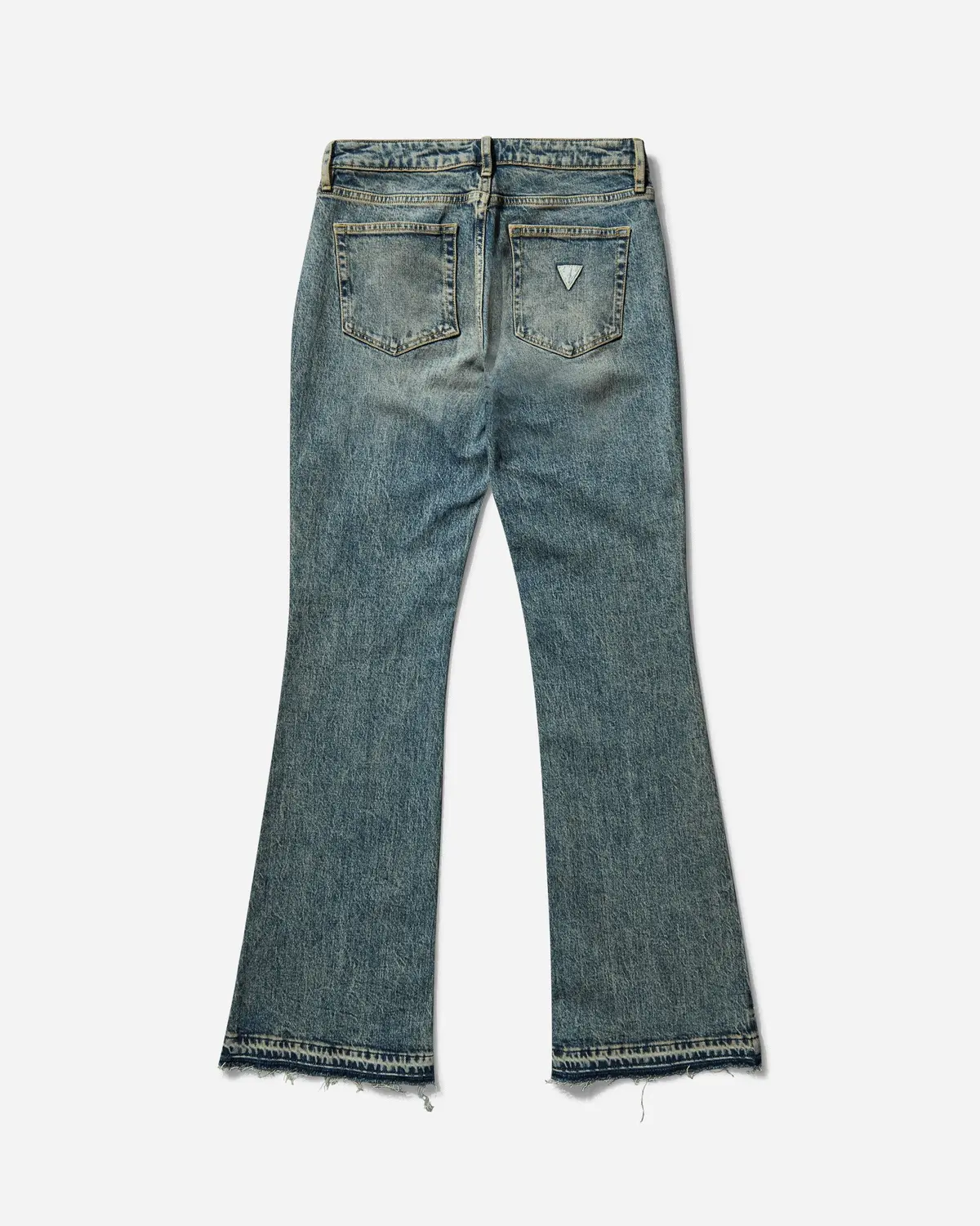 Women's Flare Denim Pants Used Indigo Brown Tint 2