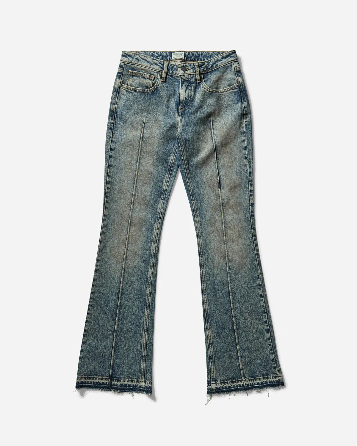 Women's Flare Denim Pants Used Indigo Brown Tint 1