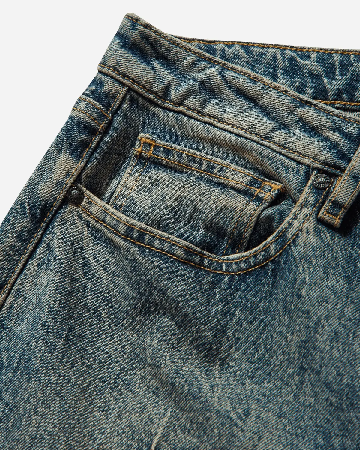 Women's Flare Denim Pants Used Indigo Brown Tint 3