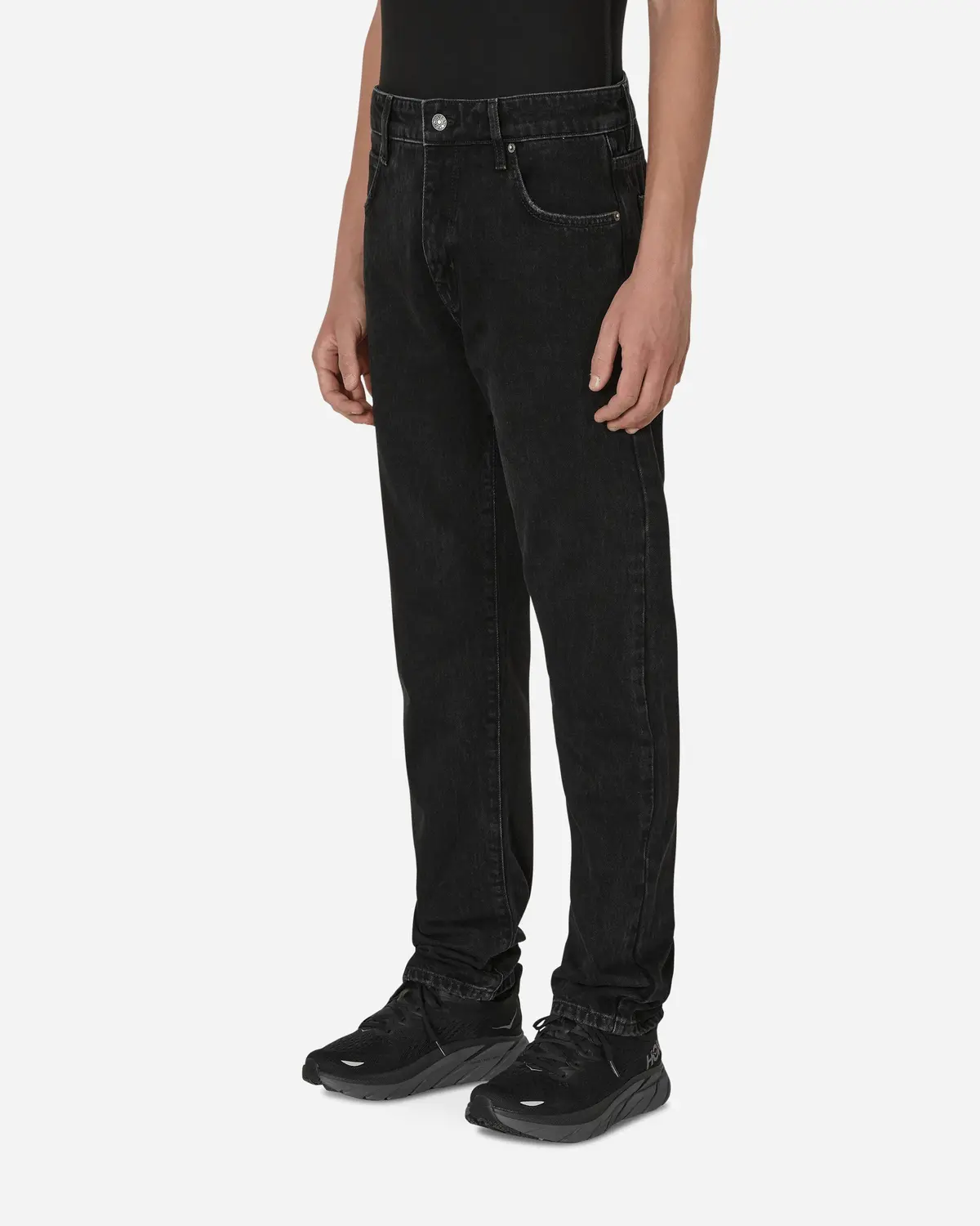 Straight Denim Pants Black 2
