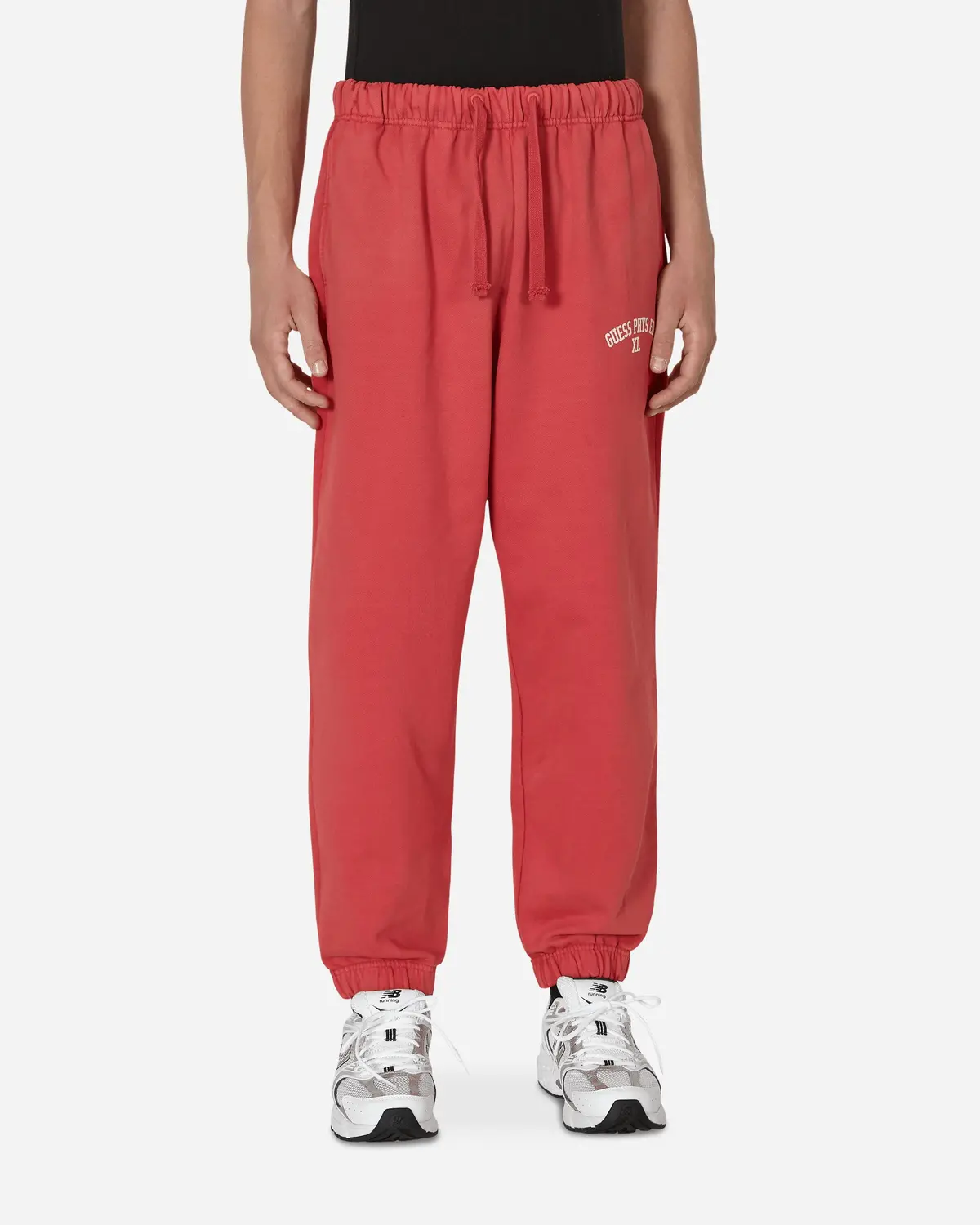 Washed Terry Sweatpants Red 1