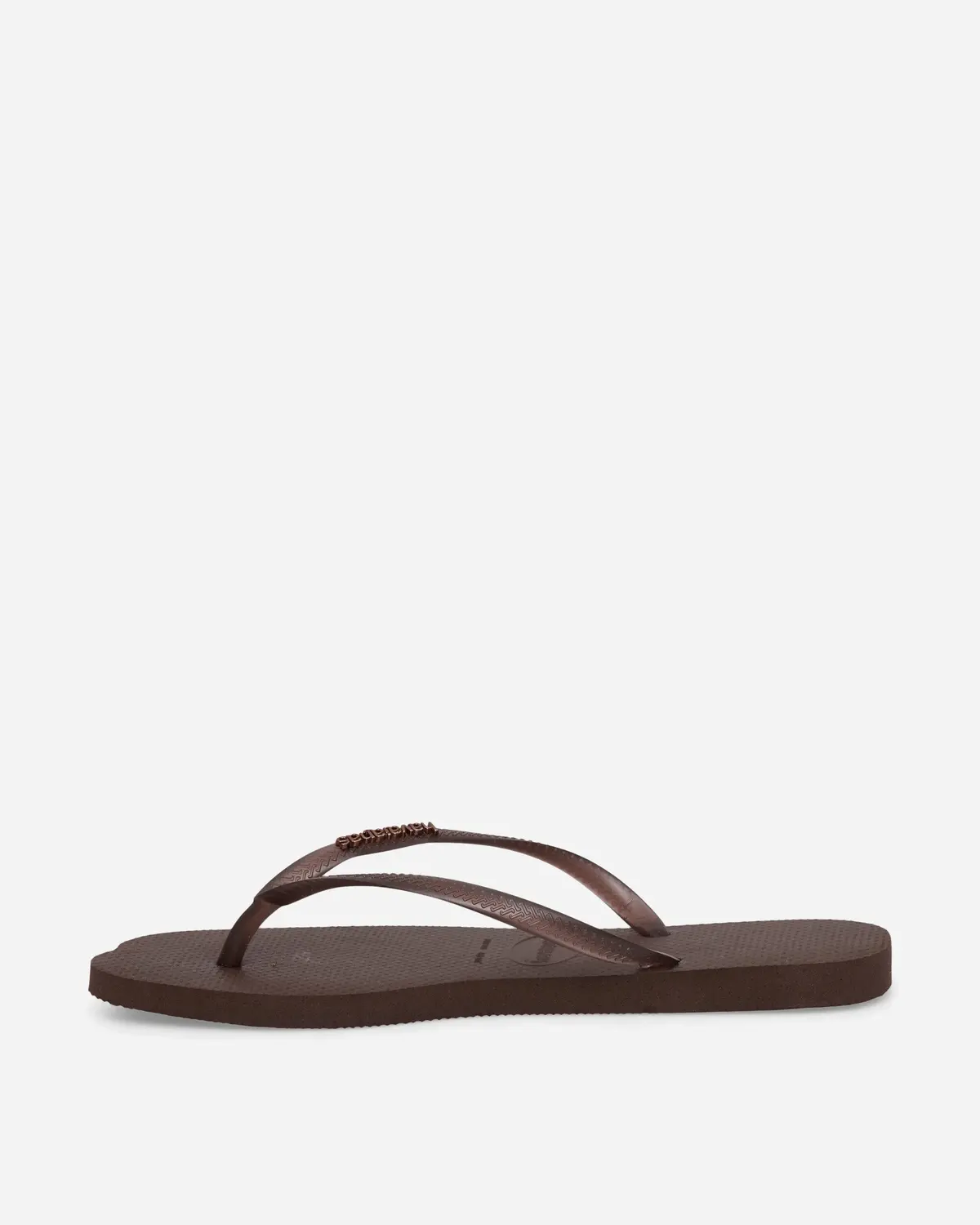 Women's Slim Split Flip Flops Dark Brown 3