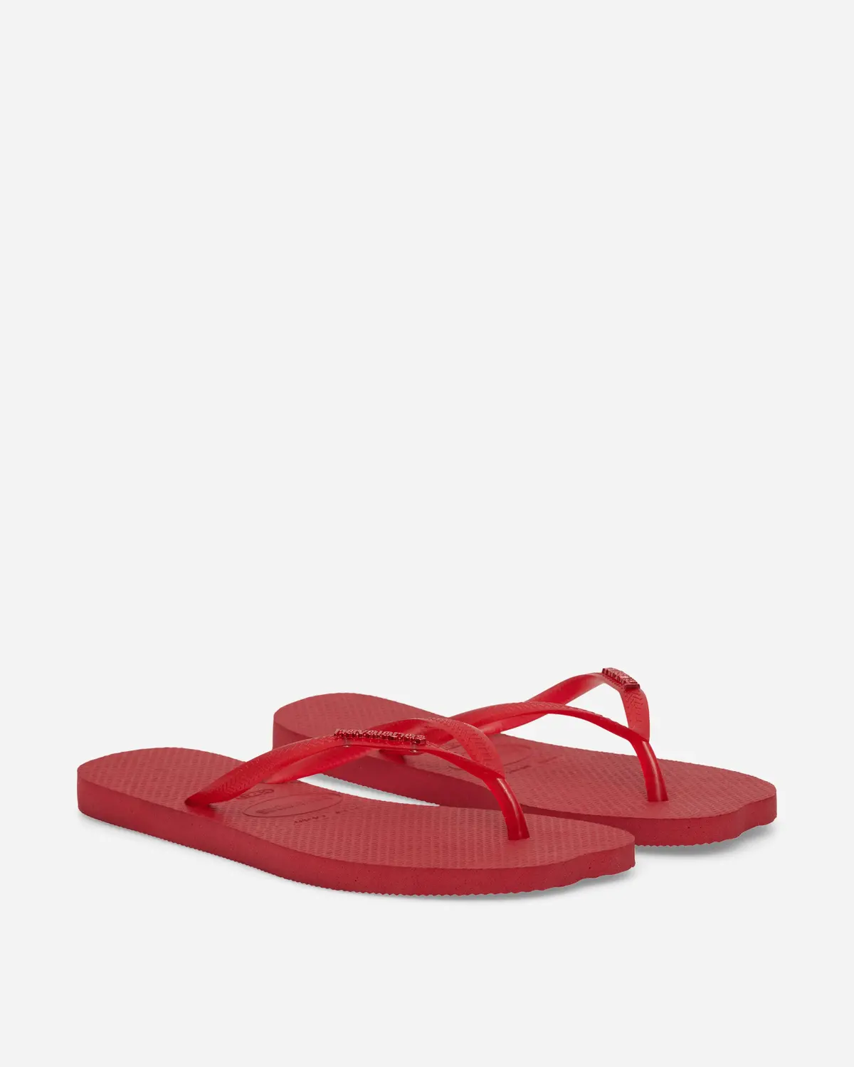 Women's Slim Split Flip Flops Red 2