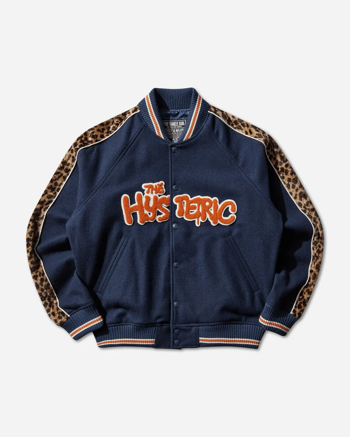 Men's Bloody Hysteric Patch Stadium Jacket Blue 1