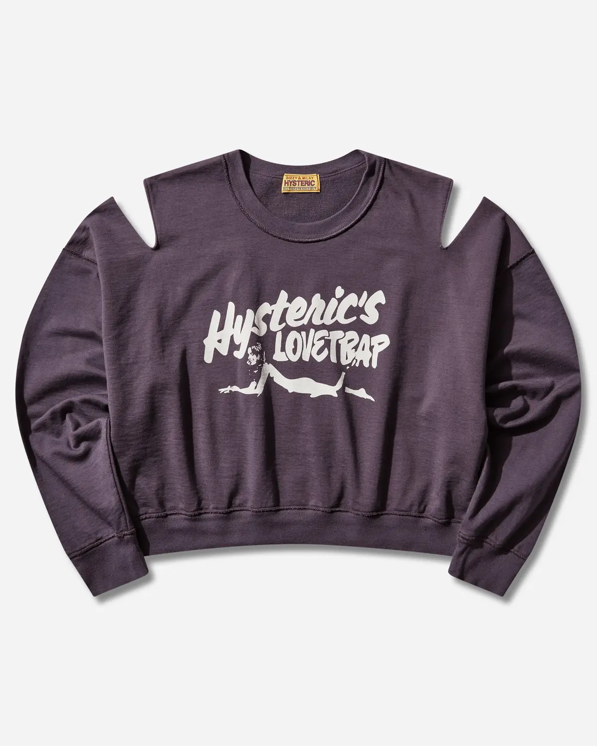 Women's Hysteric's Lovetrap Short Sweatshirt Purple 1