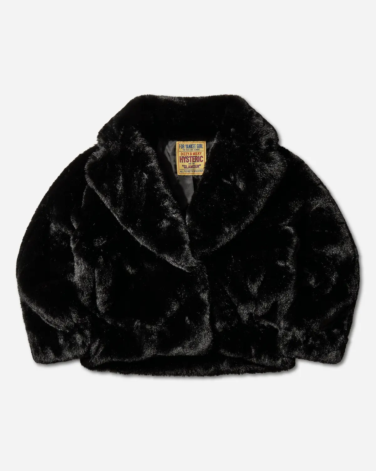 Women's Fire Bear Embroidered Faux Fur Blouson Black 1