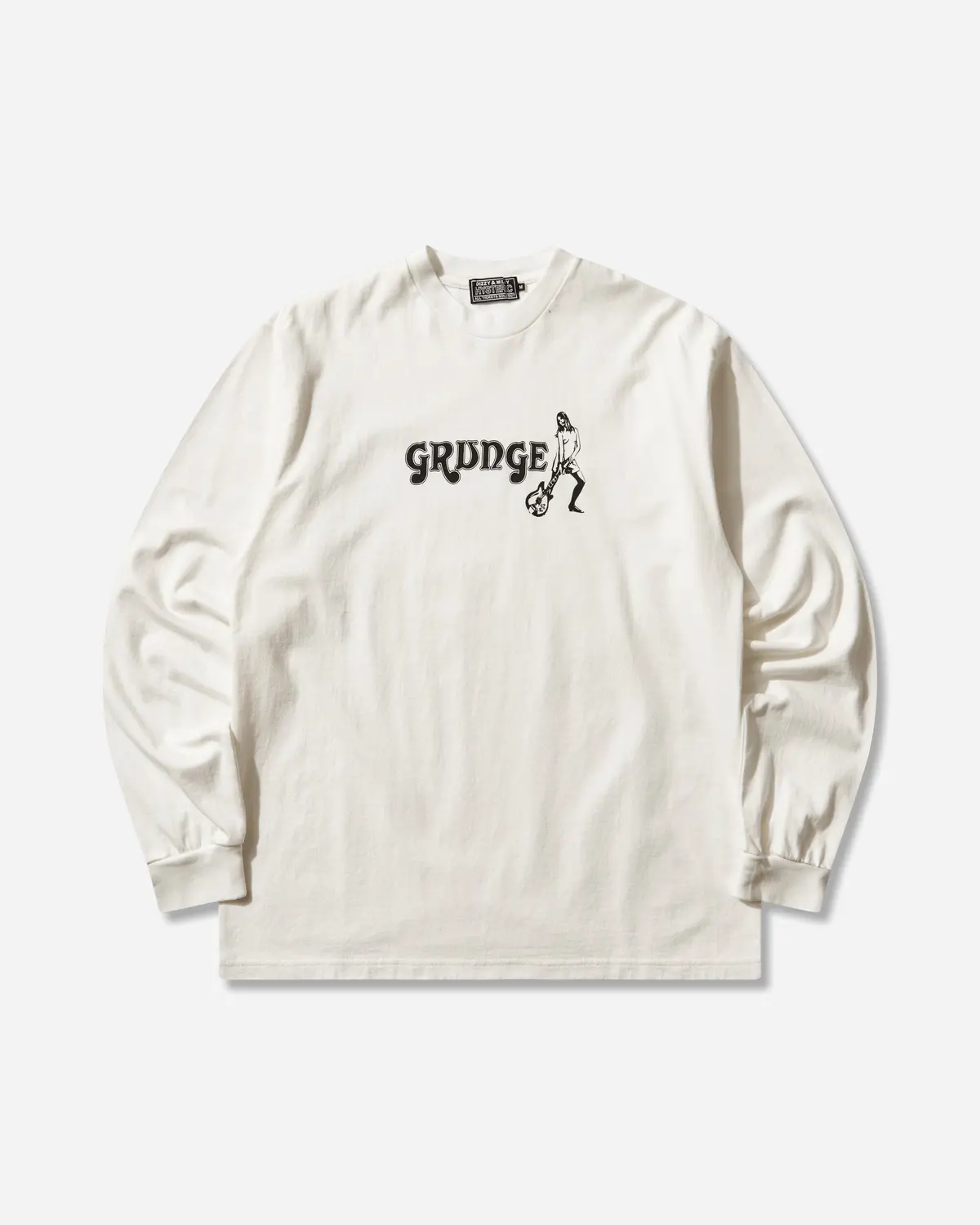 Men's Grunge Longsleeve T-Shirt White 1