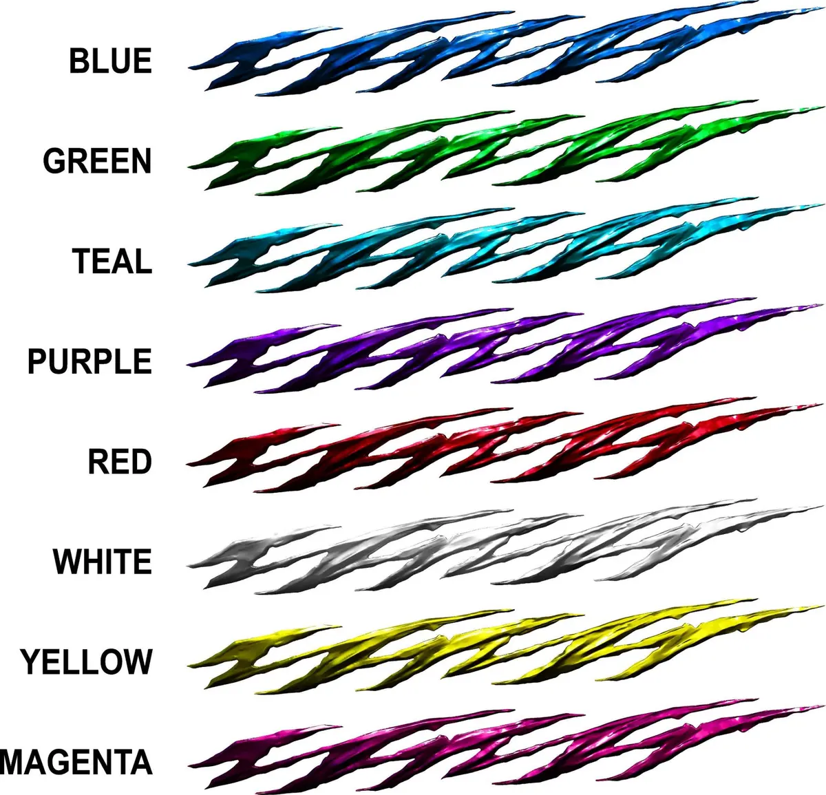 Jagged Side Vinyl Decal – Set Of 2 For Boats 4