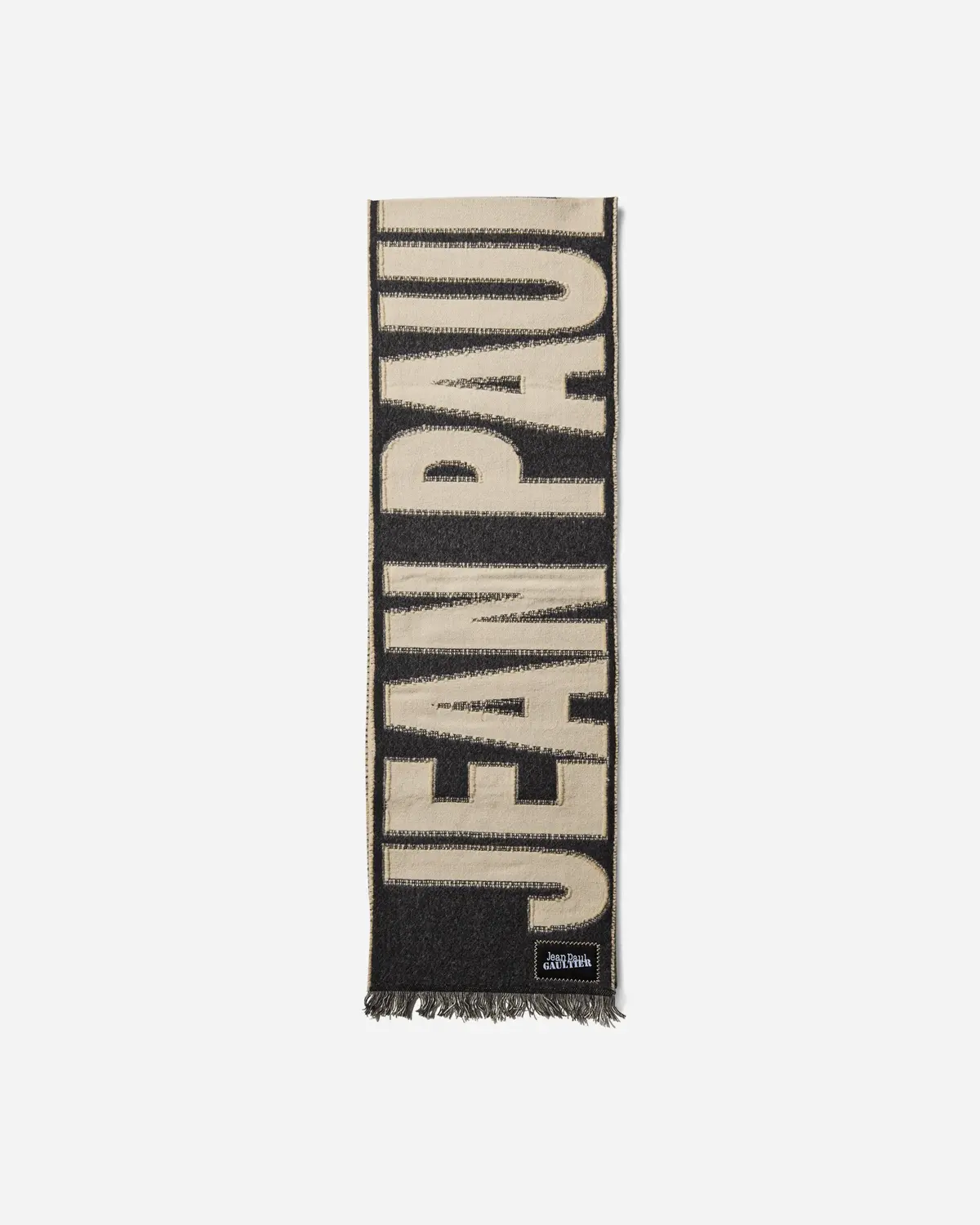 Oversized Logo Scarf Black 1
