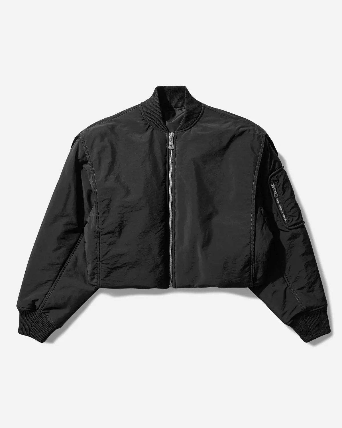 Women's Hooded Bomber Jacket Black 1