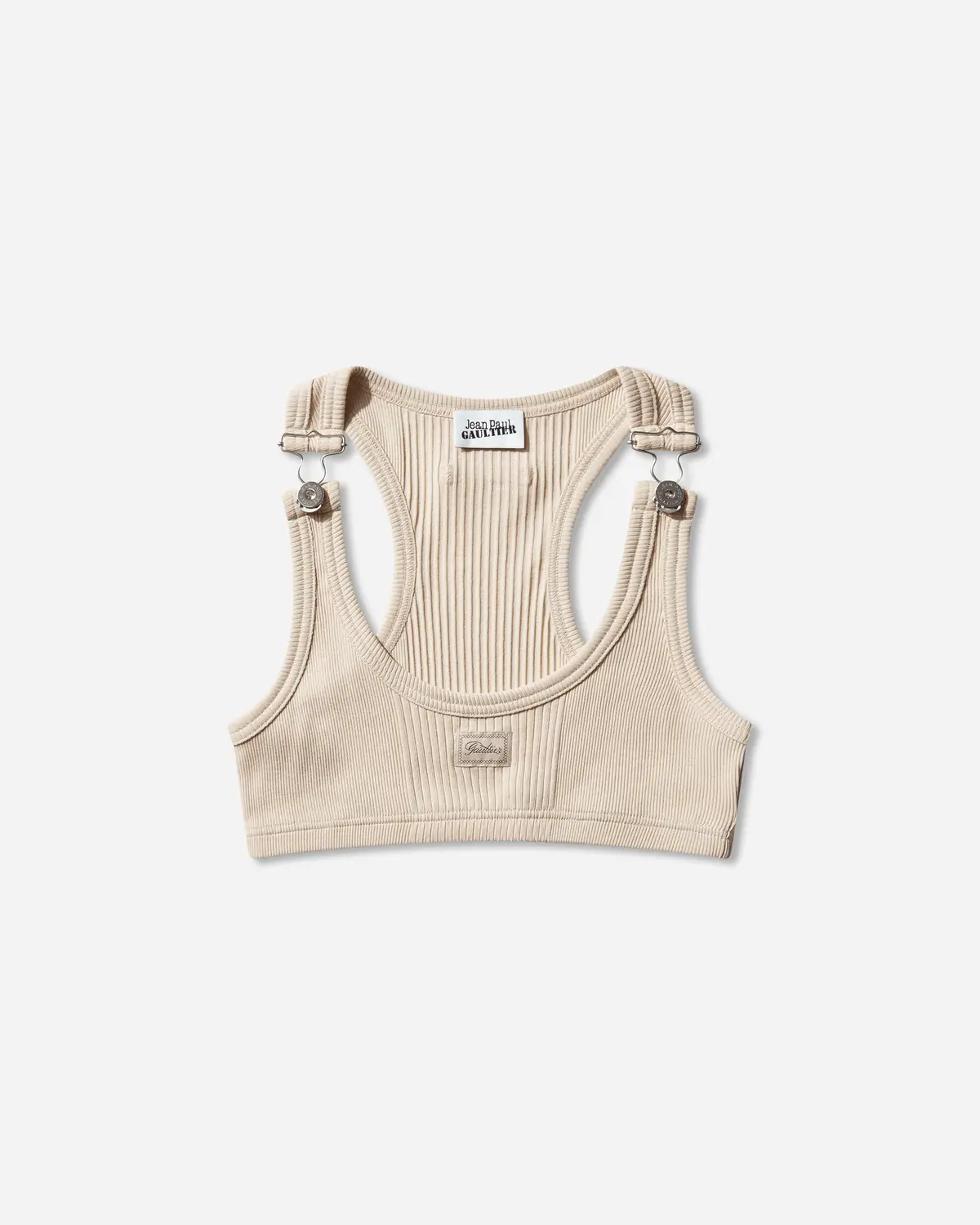 Women's Logo Patch Bra Top Beige 1