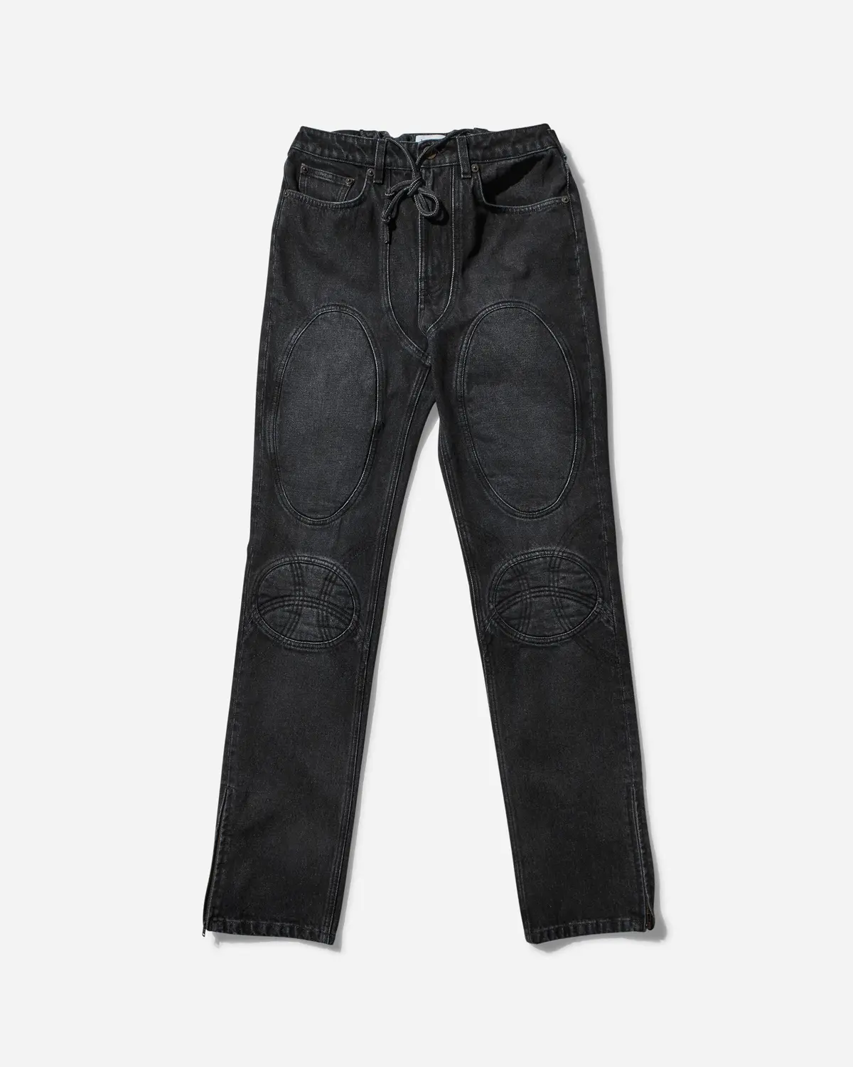 Women's Lace-Up Denim Pants Vintage Black 1