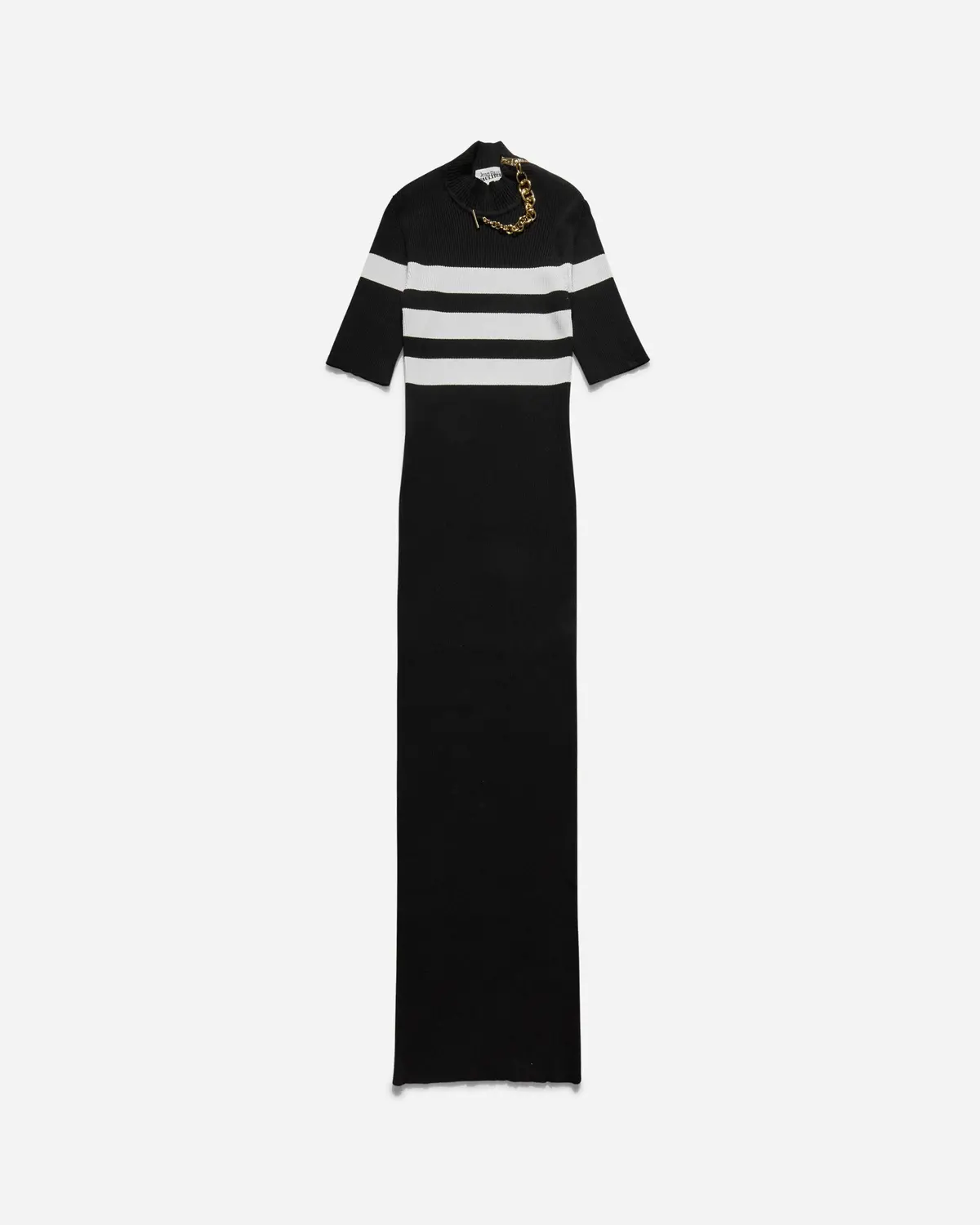 Women's Marinière Long Dress Black / White 1