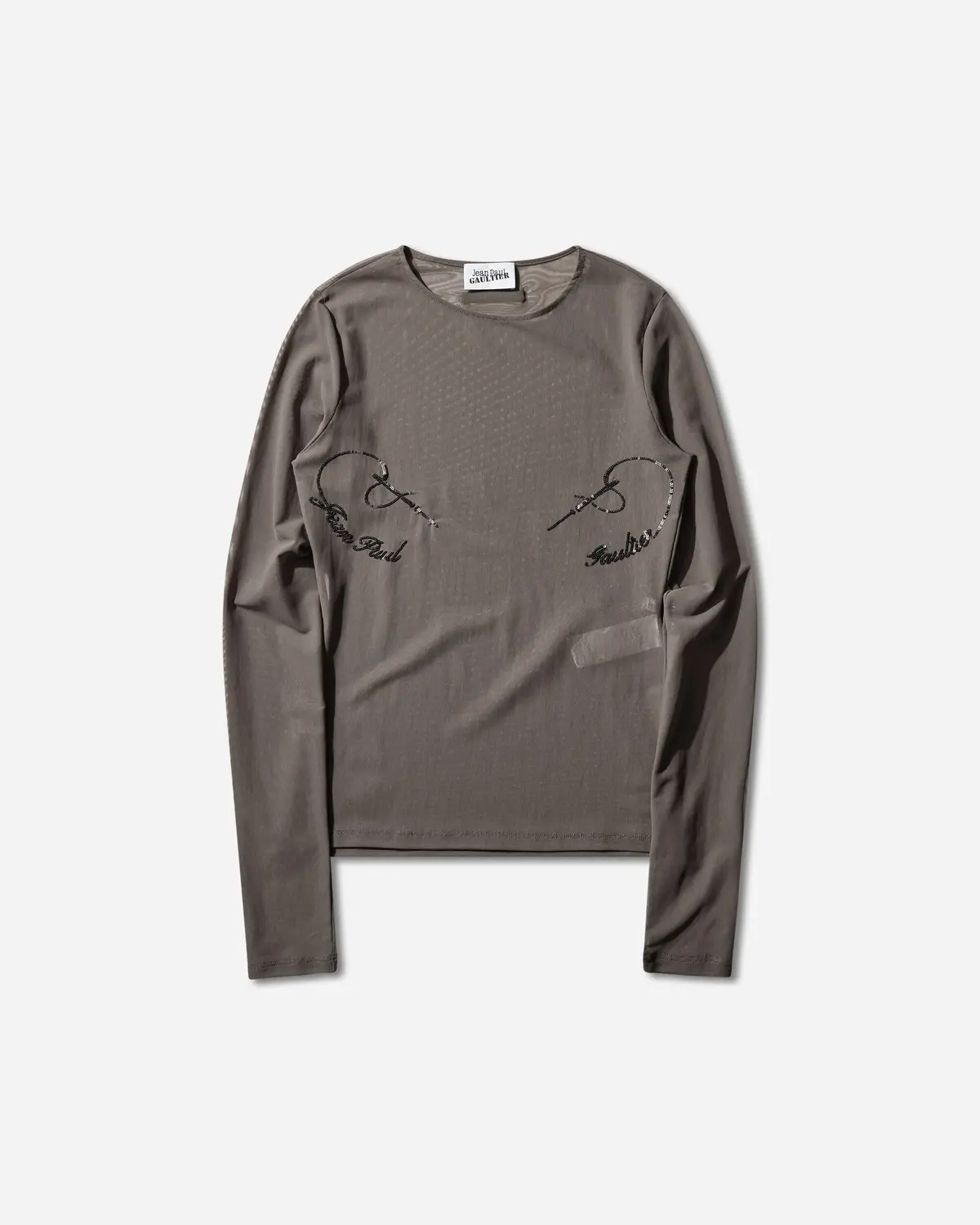 Women's Sequin Needles Top Dark Grey 1