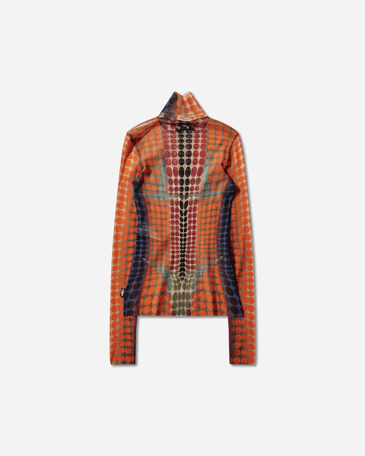 Women's Re-Edition Dots Mesh Top Orange 2
