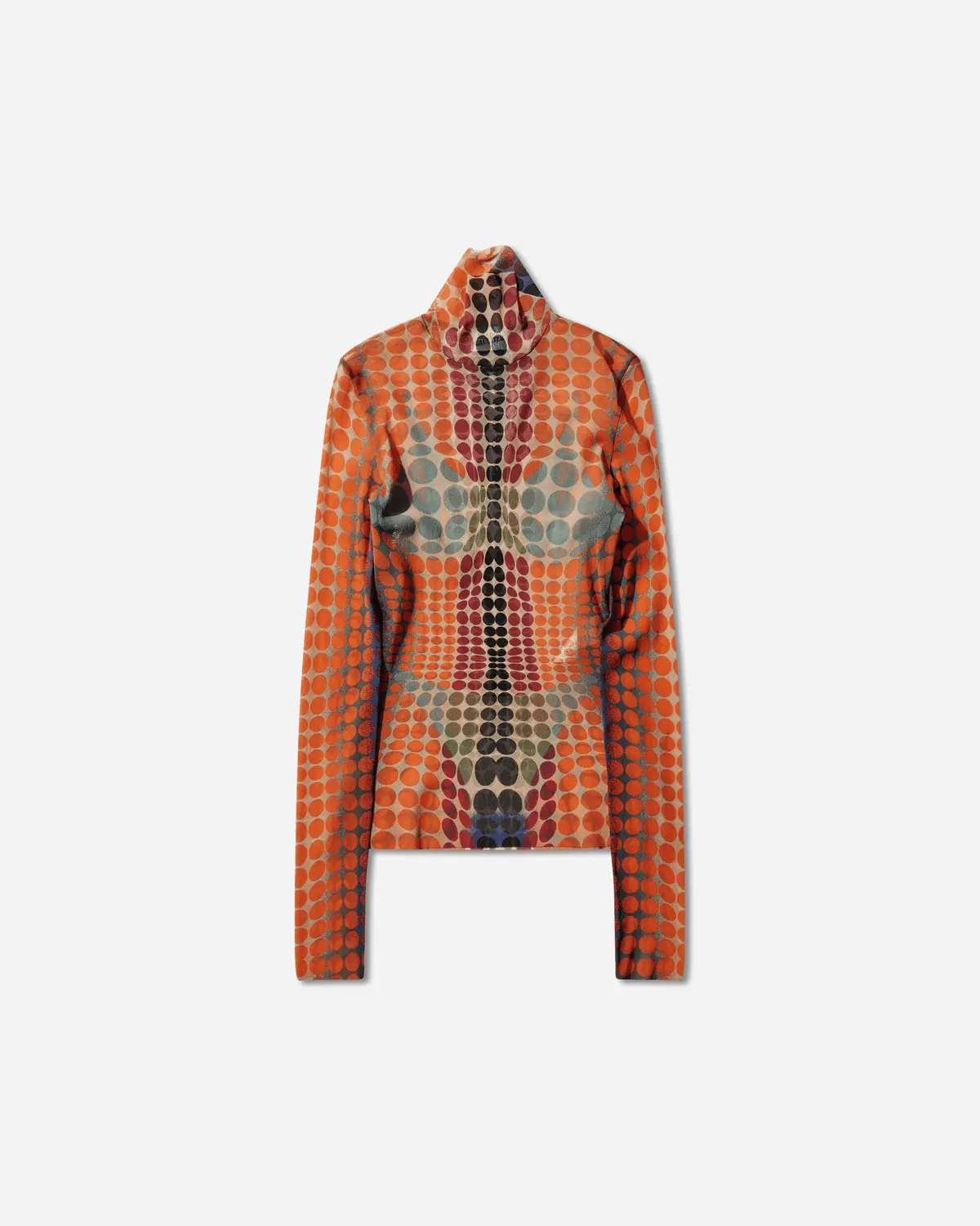 Women's Re-Edition Dots Mesh Top Orange 1