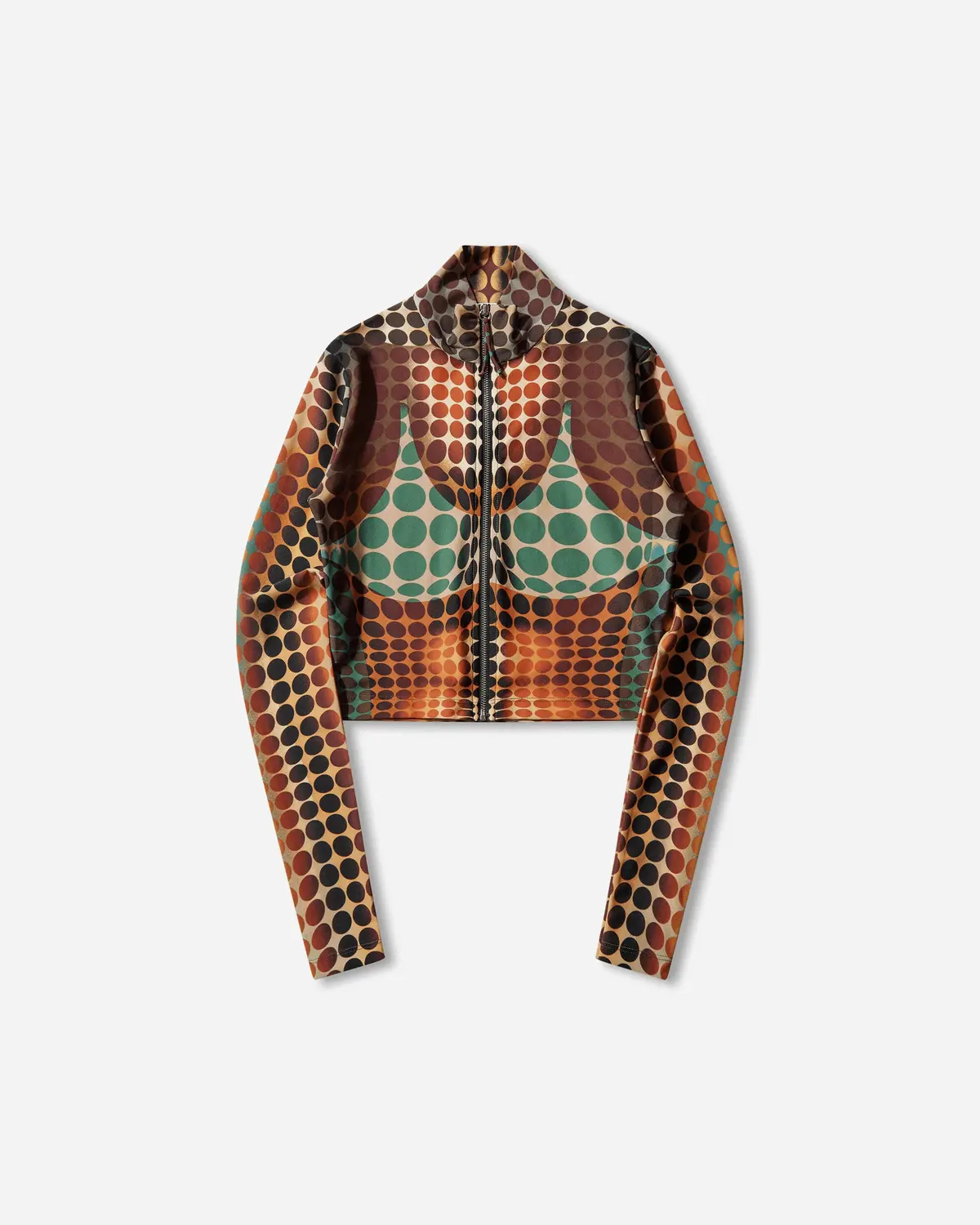 Women's Re-Edition Dots Zip Top Orange 1
