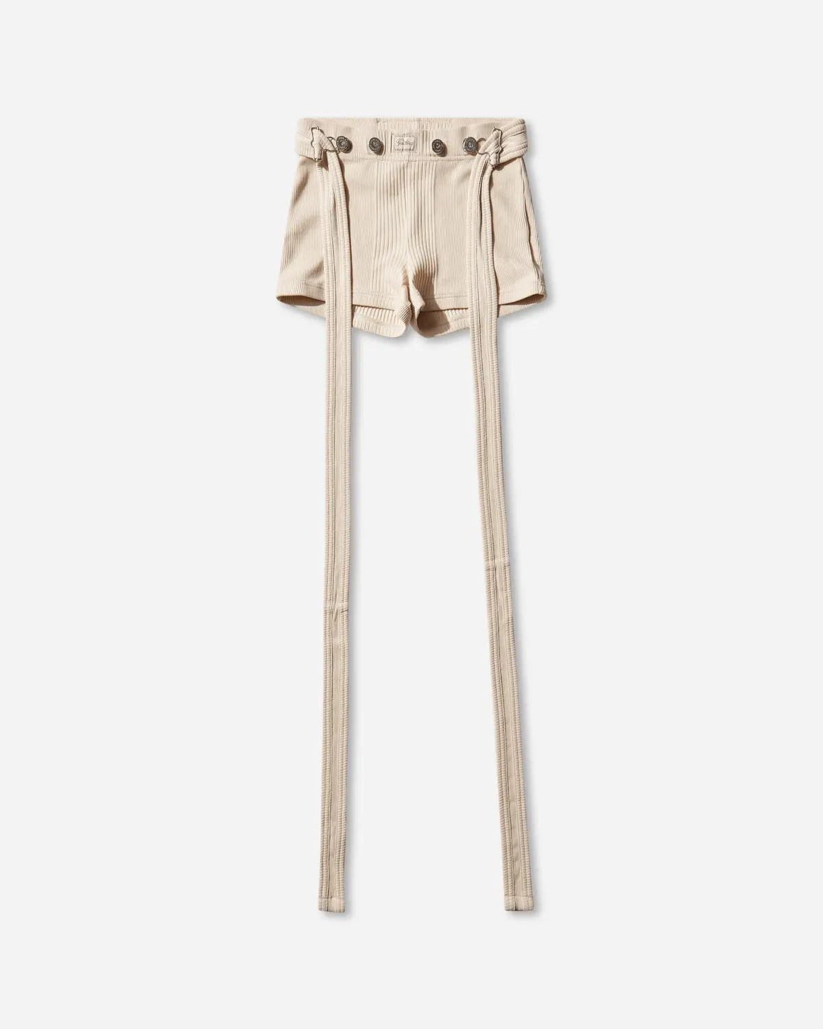Women's Logo Patch Shorts Beige 1