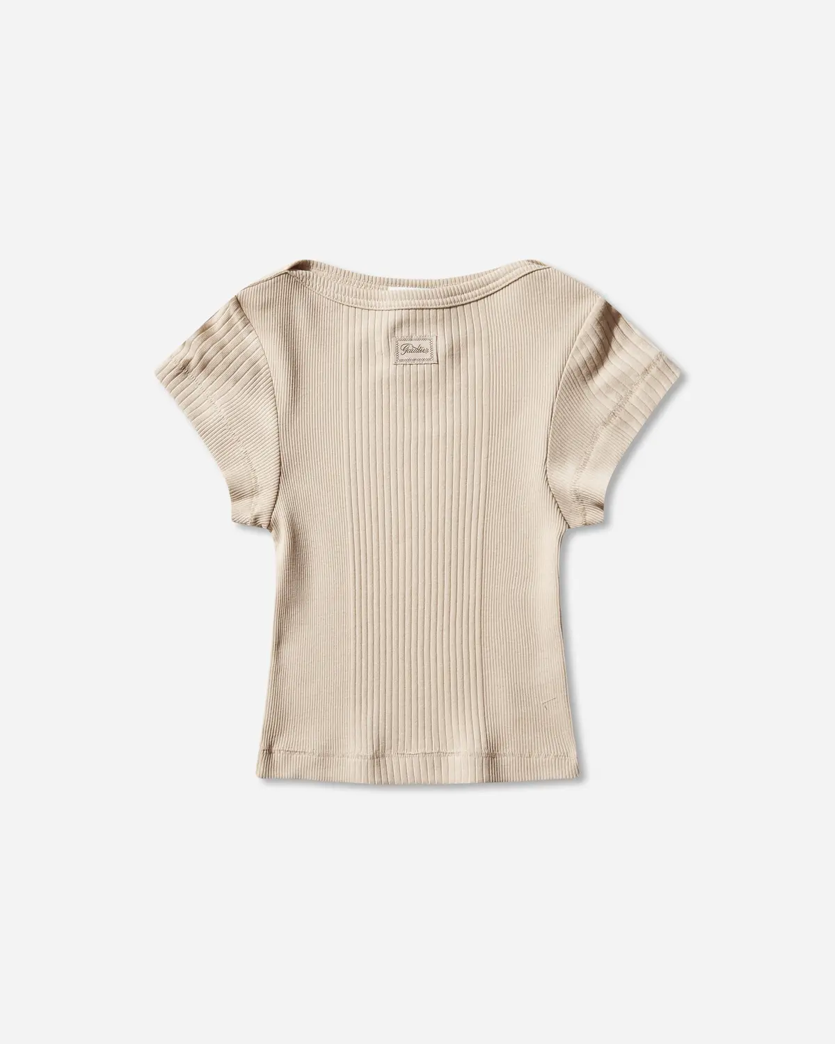 Women's Logo Patch Baby T-Shirt Beige 1