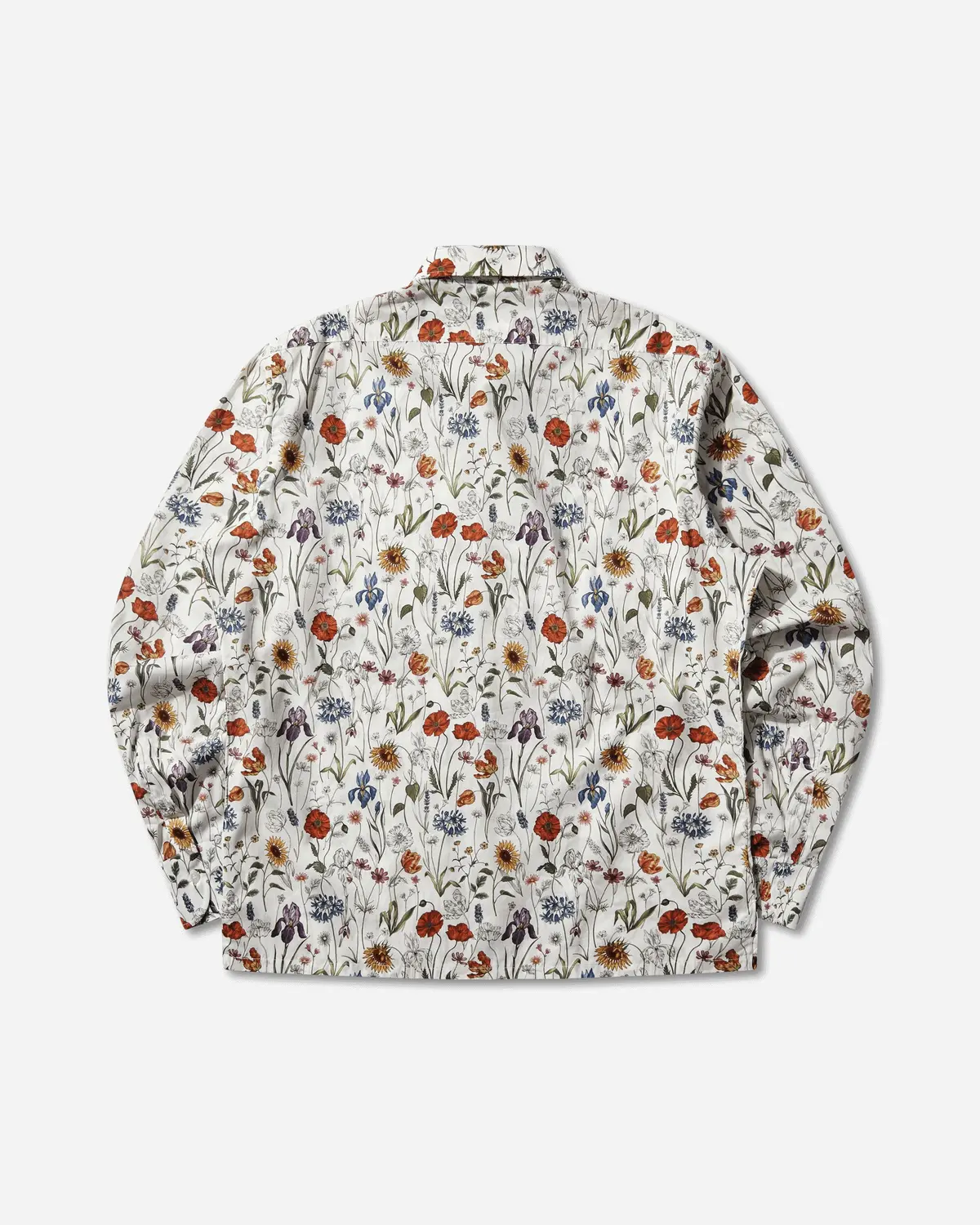 Men's Floral Longsleeve Shirt White / Red / Purple / Blue 2