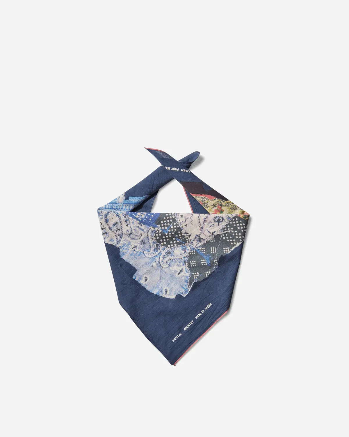 Fastcolor Selvedge Bandana (Bandanna Boro) Navy 1