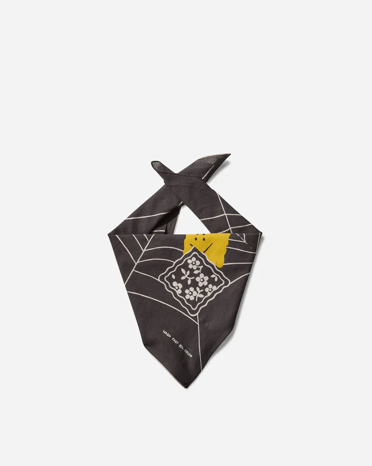 Fastcolor Selvedge Bandana (Spider Peckish Rainbowy) Black 1