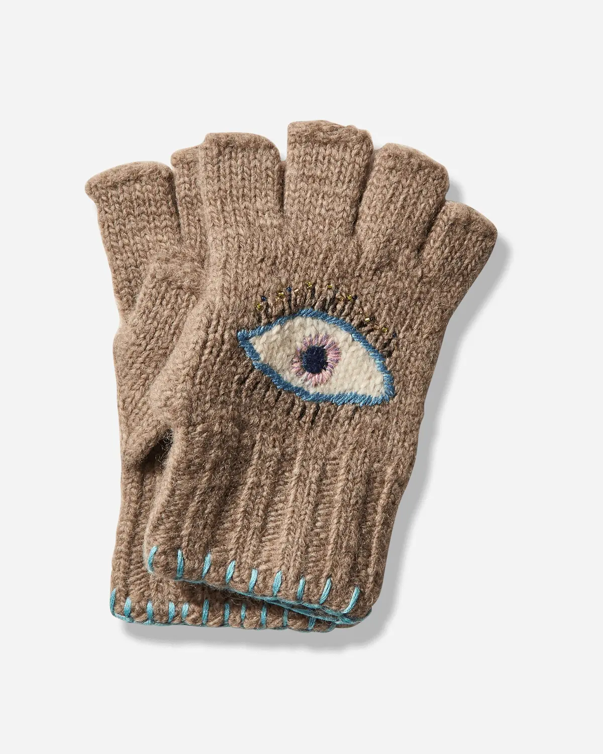 Wool Folktale Gloves (Speakeasy) Gray / Beige 1