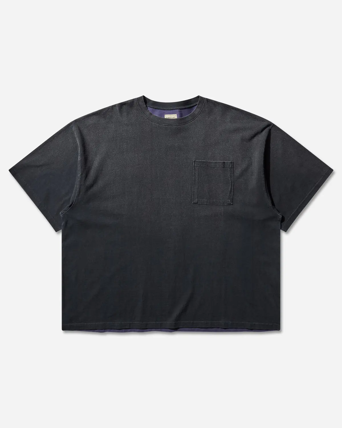 Men's Jersey 2Tones Big Pocket T-Shirt (Bone) Black / Purple 1