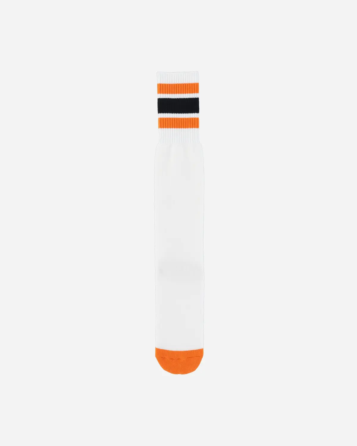 144 Yarns Happy Heel Embroidered Skaters Knee-High Socks White / Orange 1