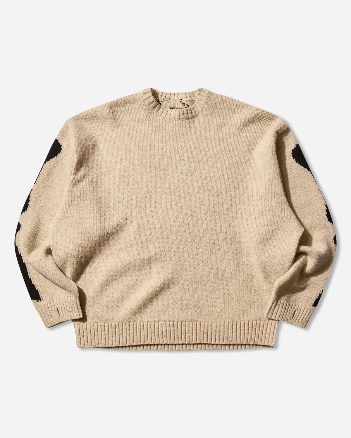 Men's 5G Wool Bone Crewneck Sweater Ecru 1