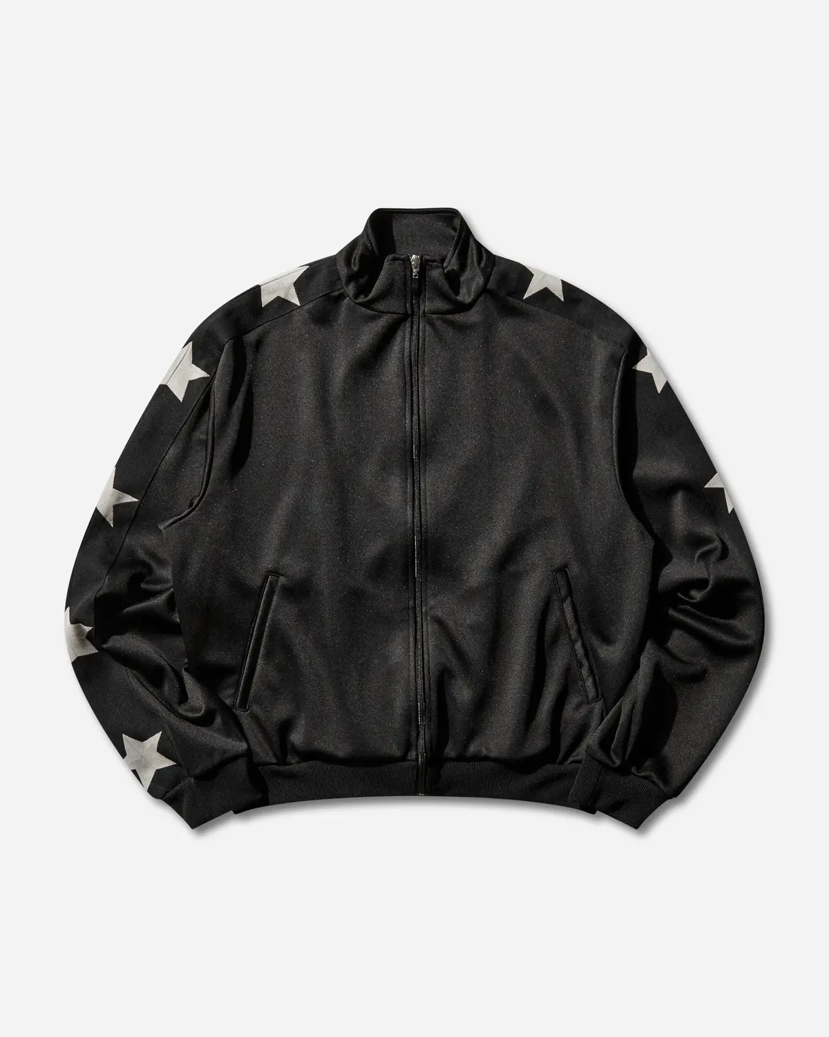 Men's Smooth Jersey Stuntman & Woman Track Jacket Black 1
