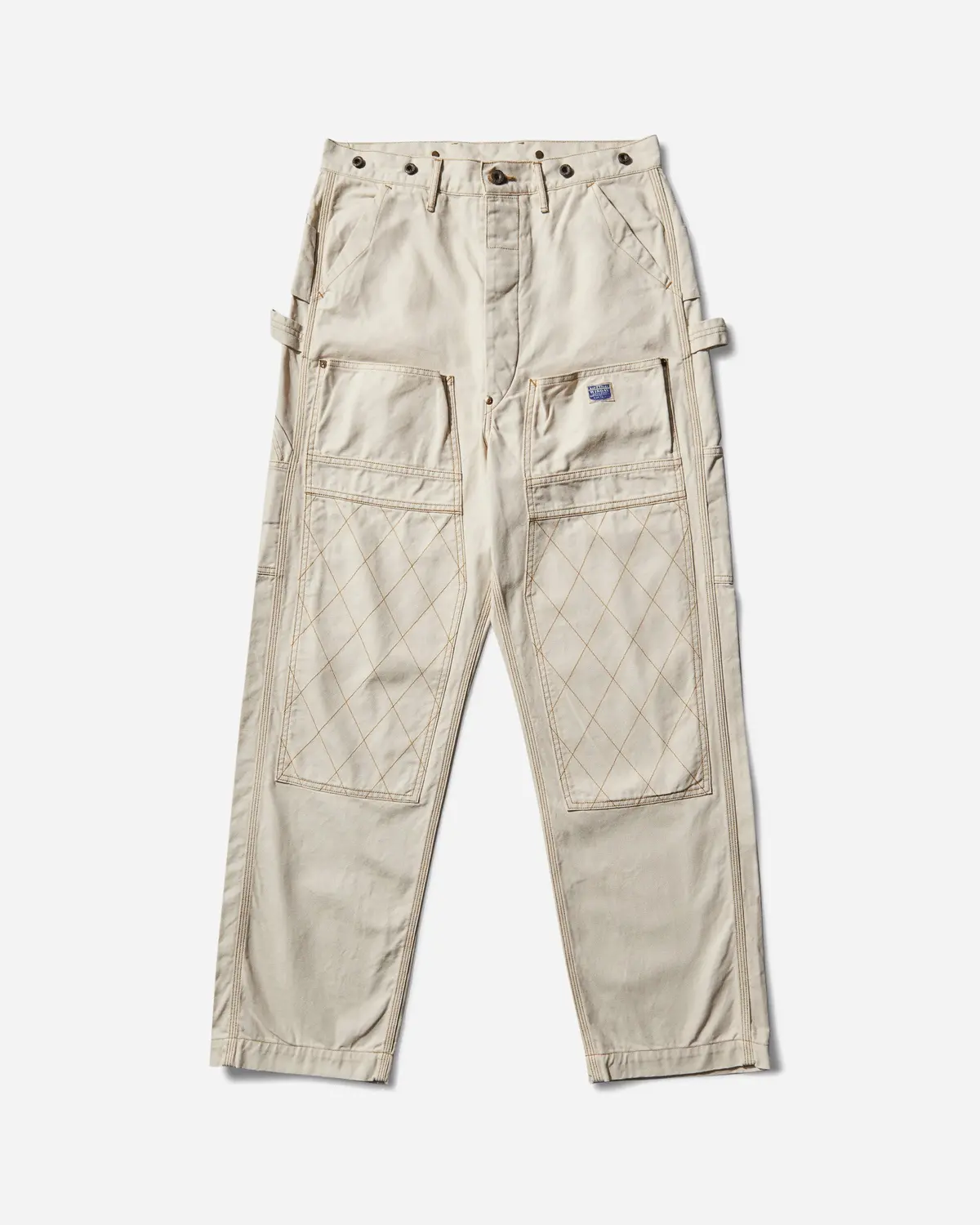 Men's Light Canvas Lumber Pants Ecru 1