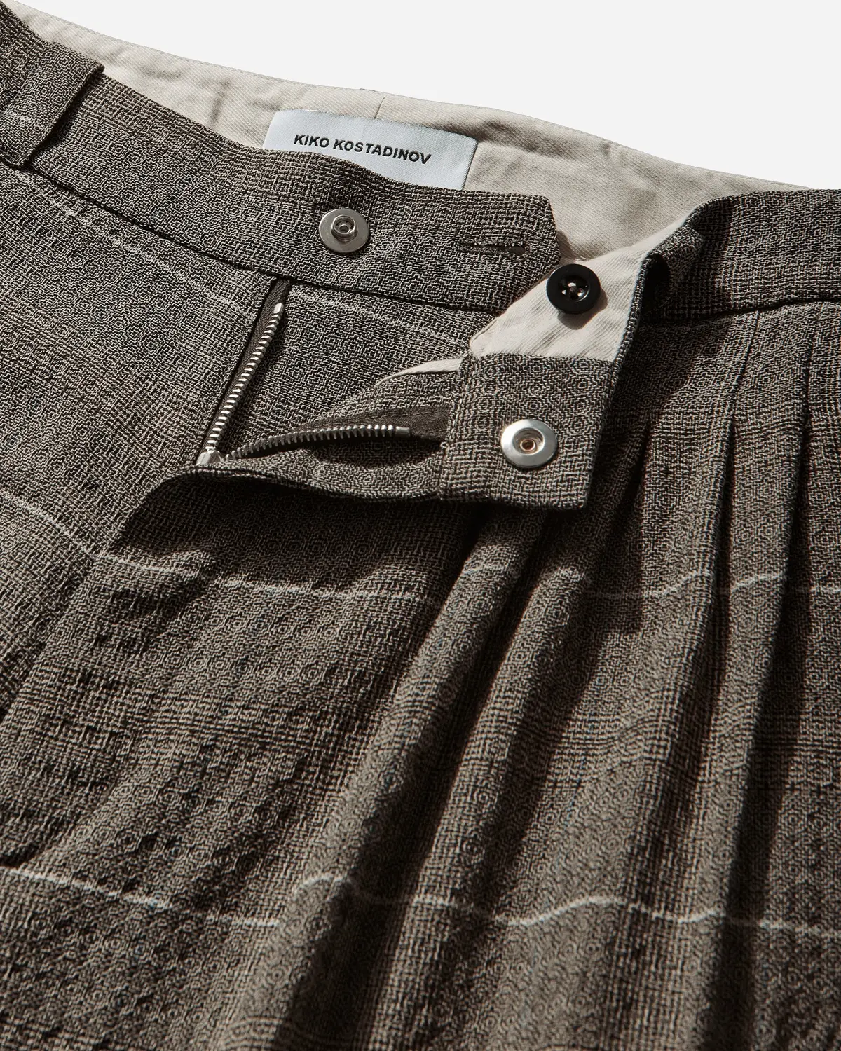 Men's Andras Formal Trousers Taupe Check 3