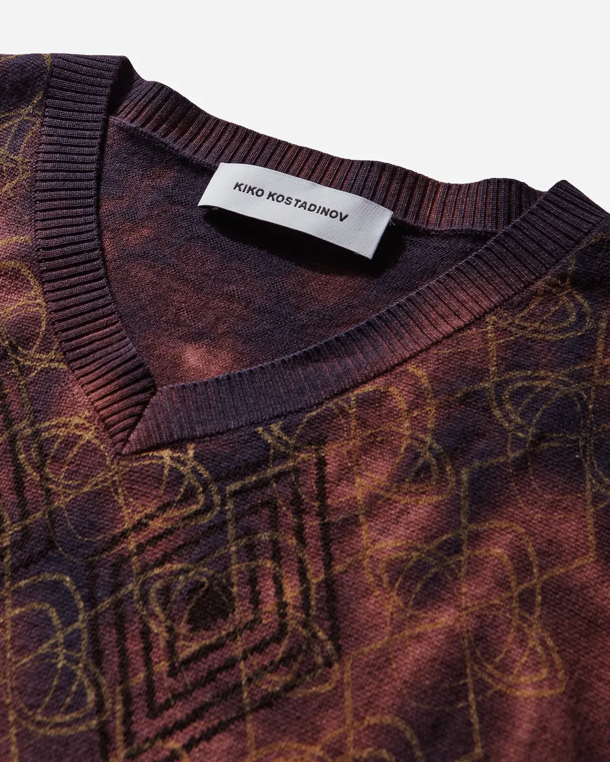 Men's Hatha V-Neck Knit Sweater Fuchsia 3