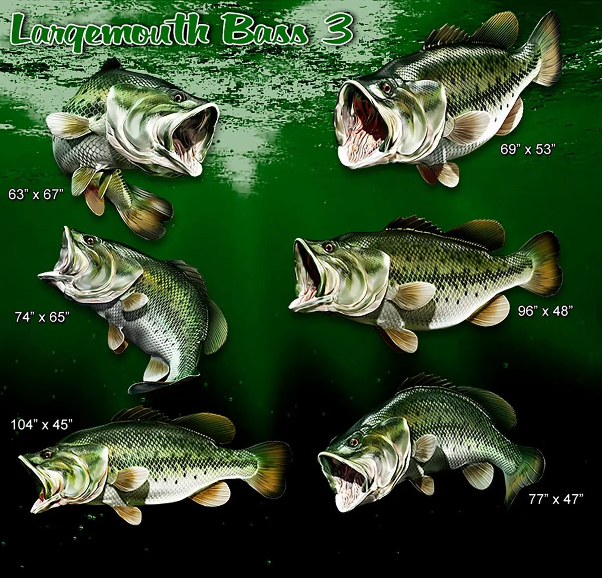 Green Largemouth Bass Decal – Fish Vinyl Graphics For Boats 4