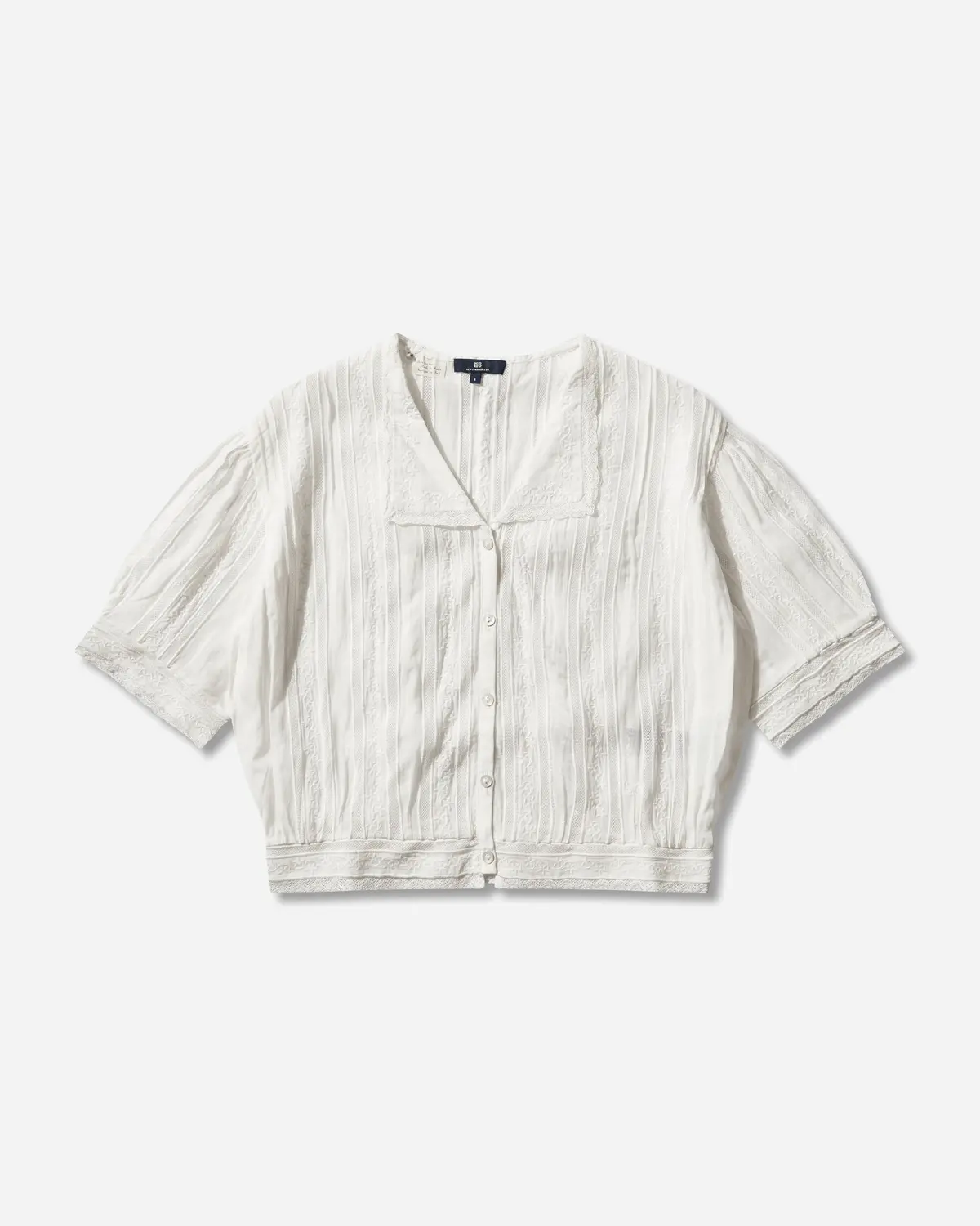 Women's Blue Tab Bandit Blouse White 1