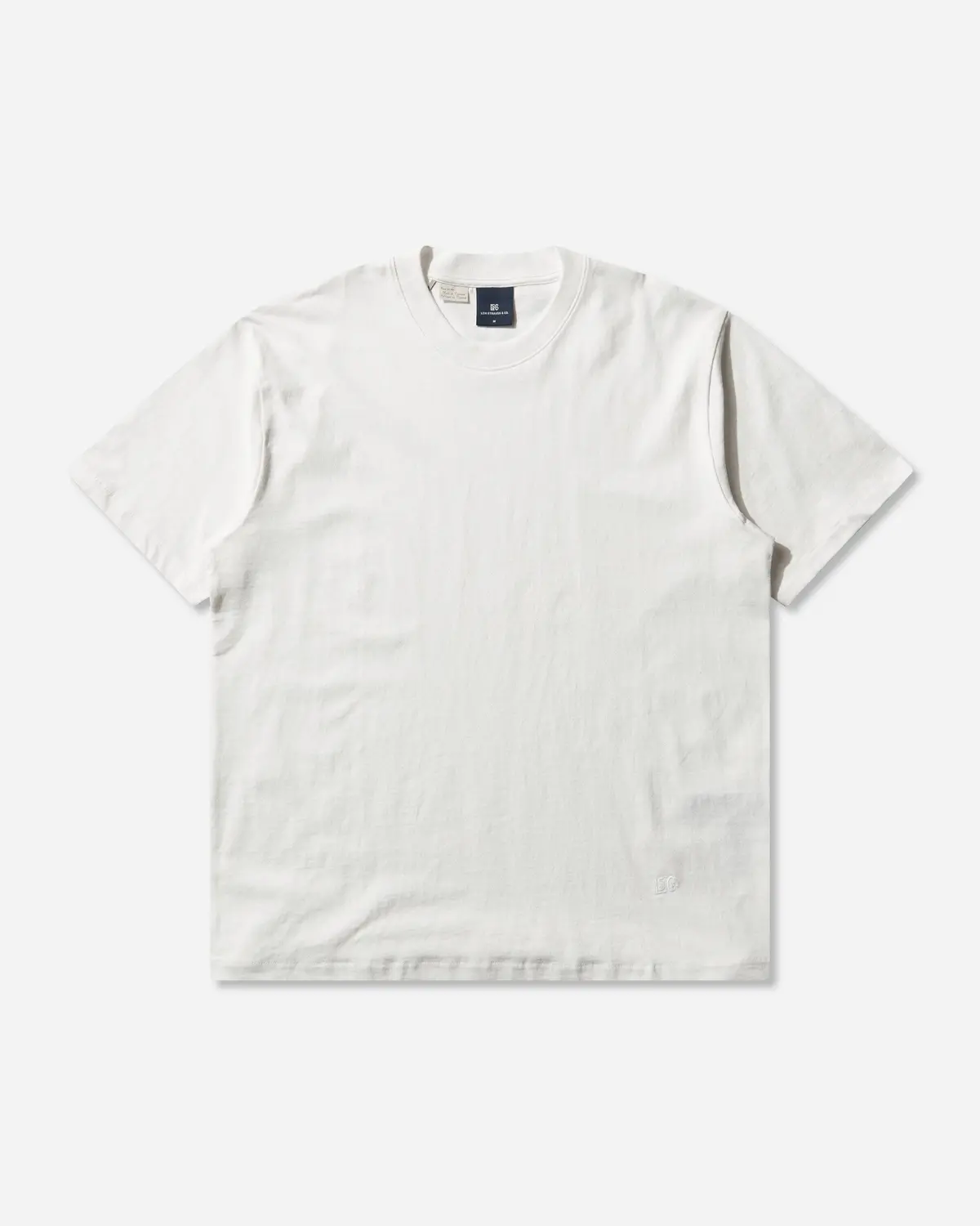 Men's Blue Tab Relaxed T-Shirt White 1
