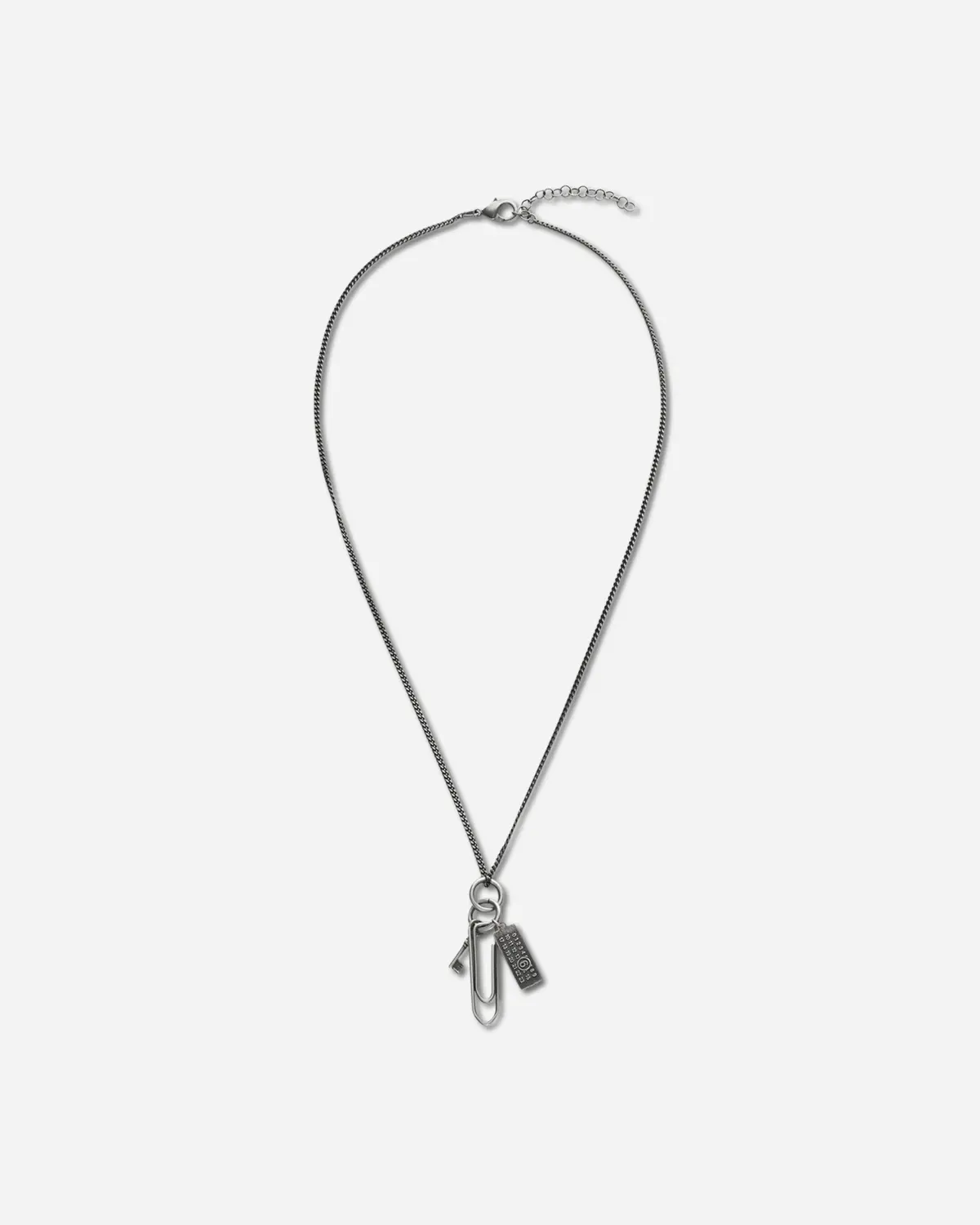 Paperclip Chain Necklace Silver 1