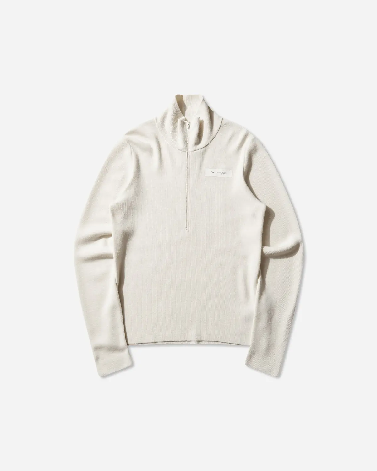 Men's Half-Zip Knit Top Off White 1