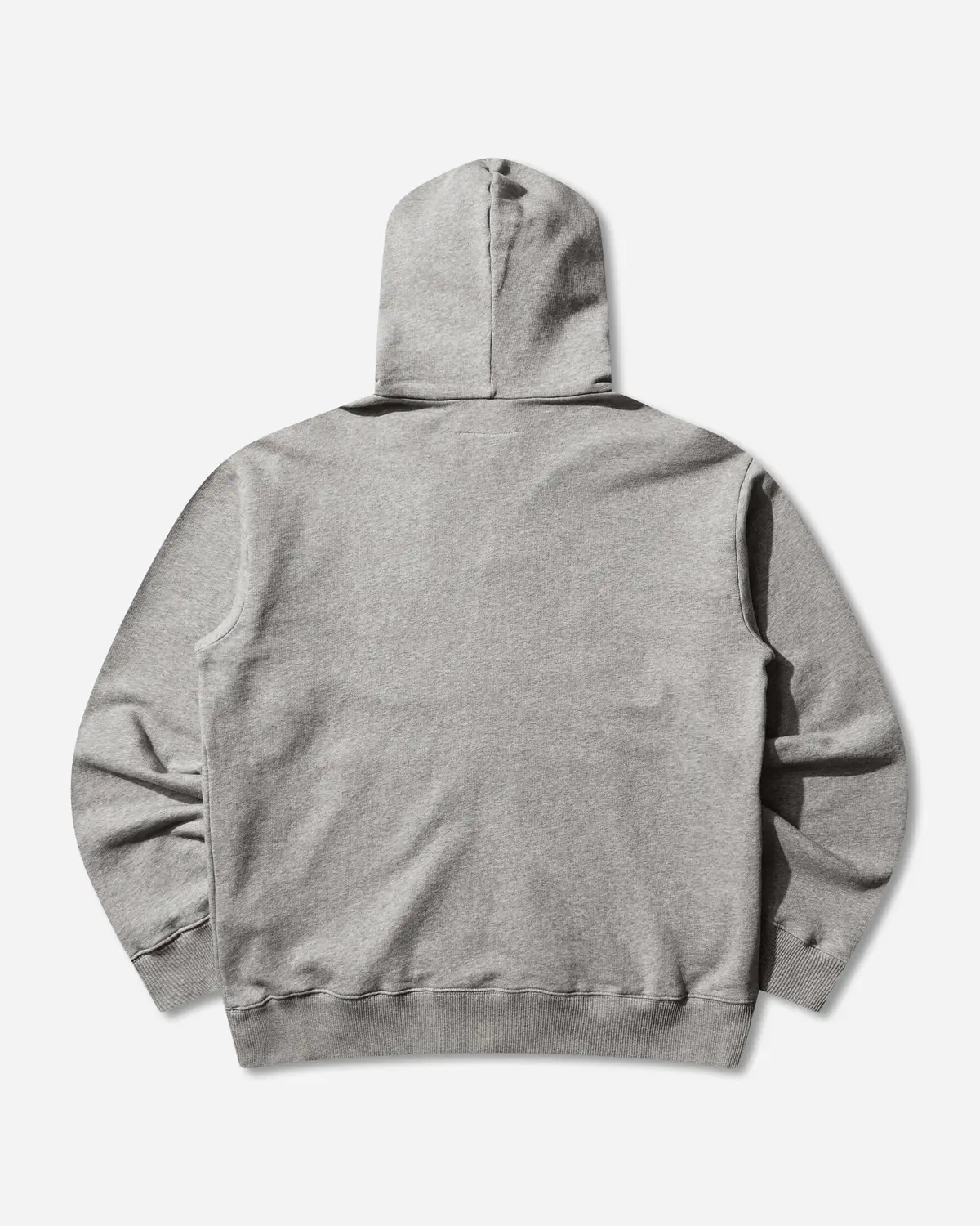 Men's Label Patch Zip Hoodie Light Grey Melange 2