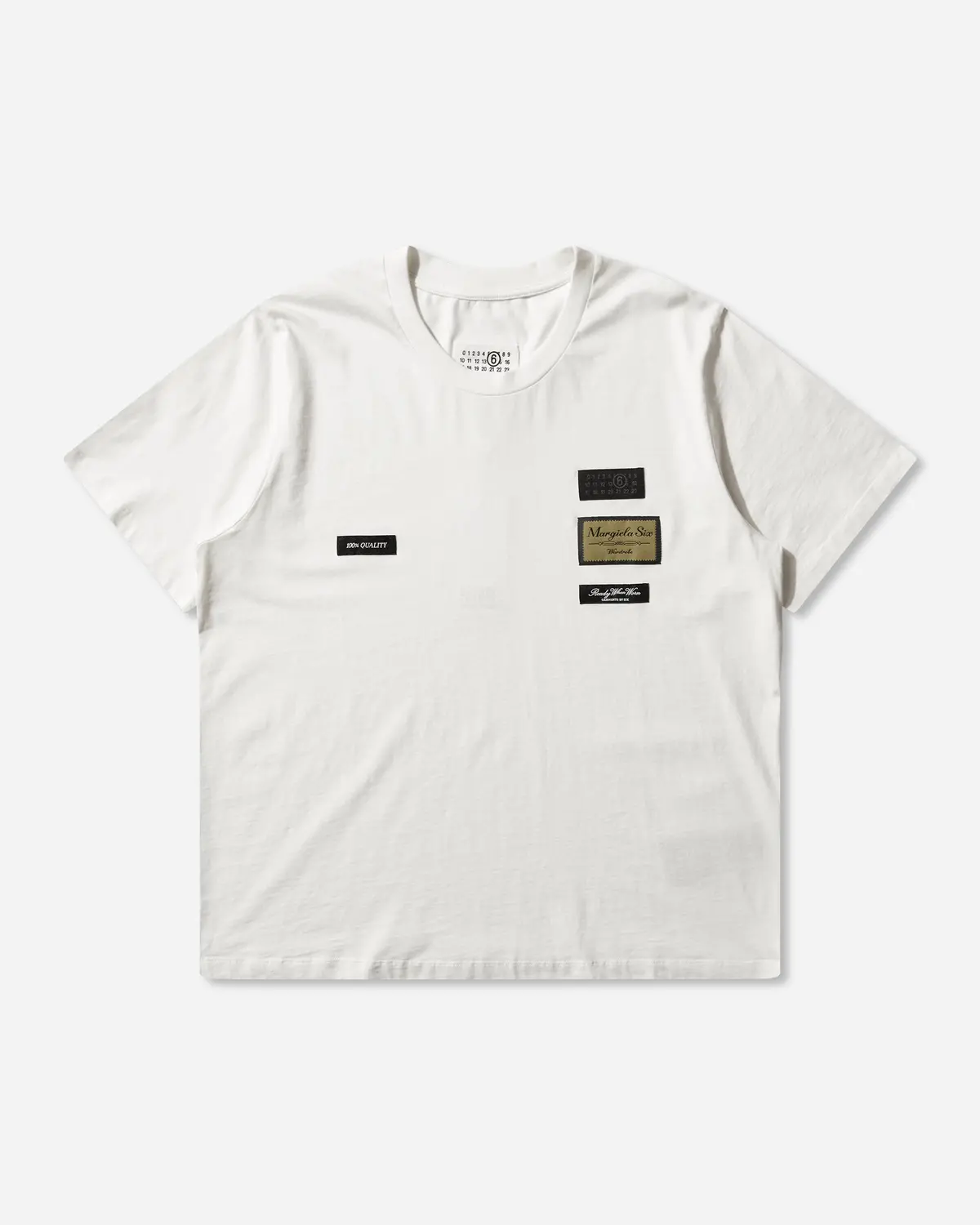 Men's Label Patch T-Shirt White 1
