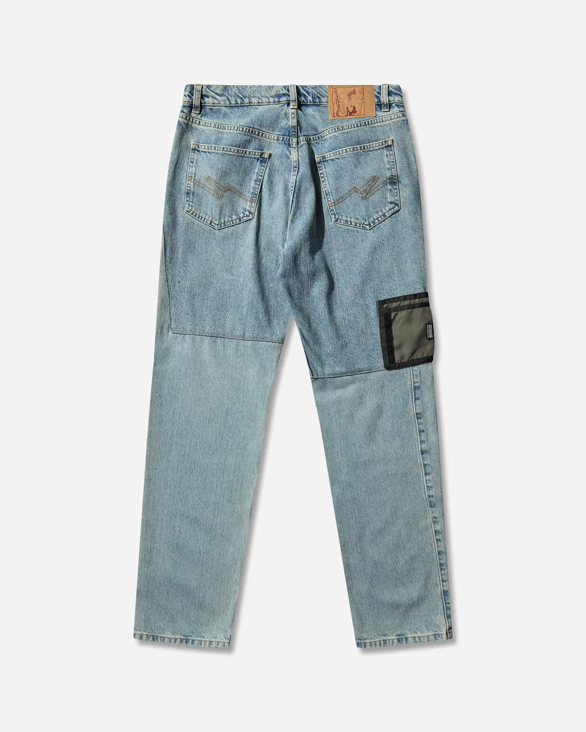 Wallet Jeans Blue Patchwork Wash 2