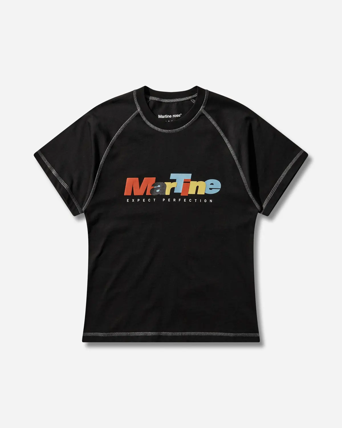 Raglan Shrunken T-Shirt Black 1