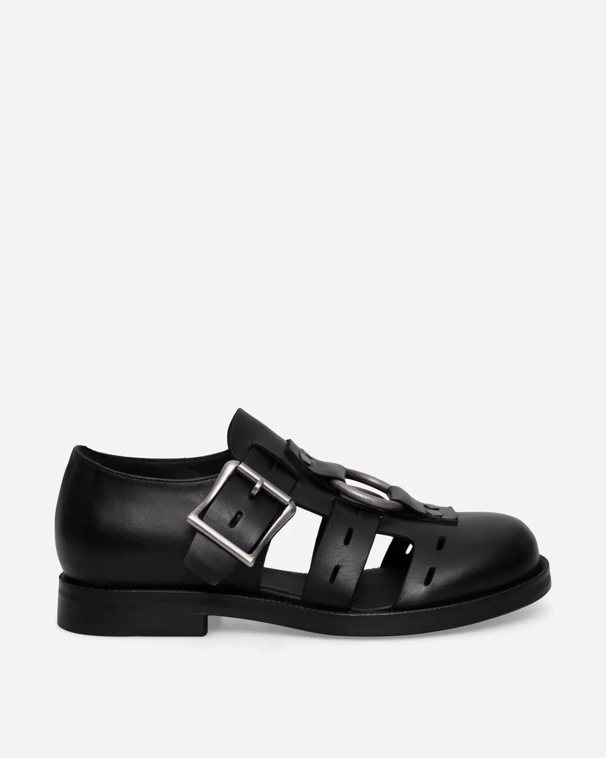 Bondage Belt Sandals Black 1