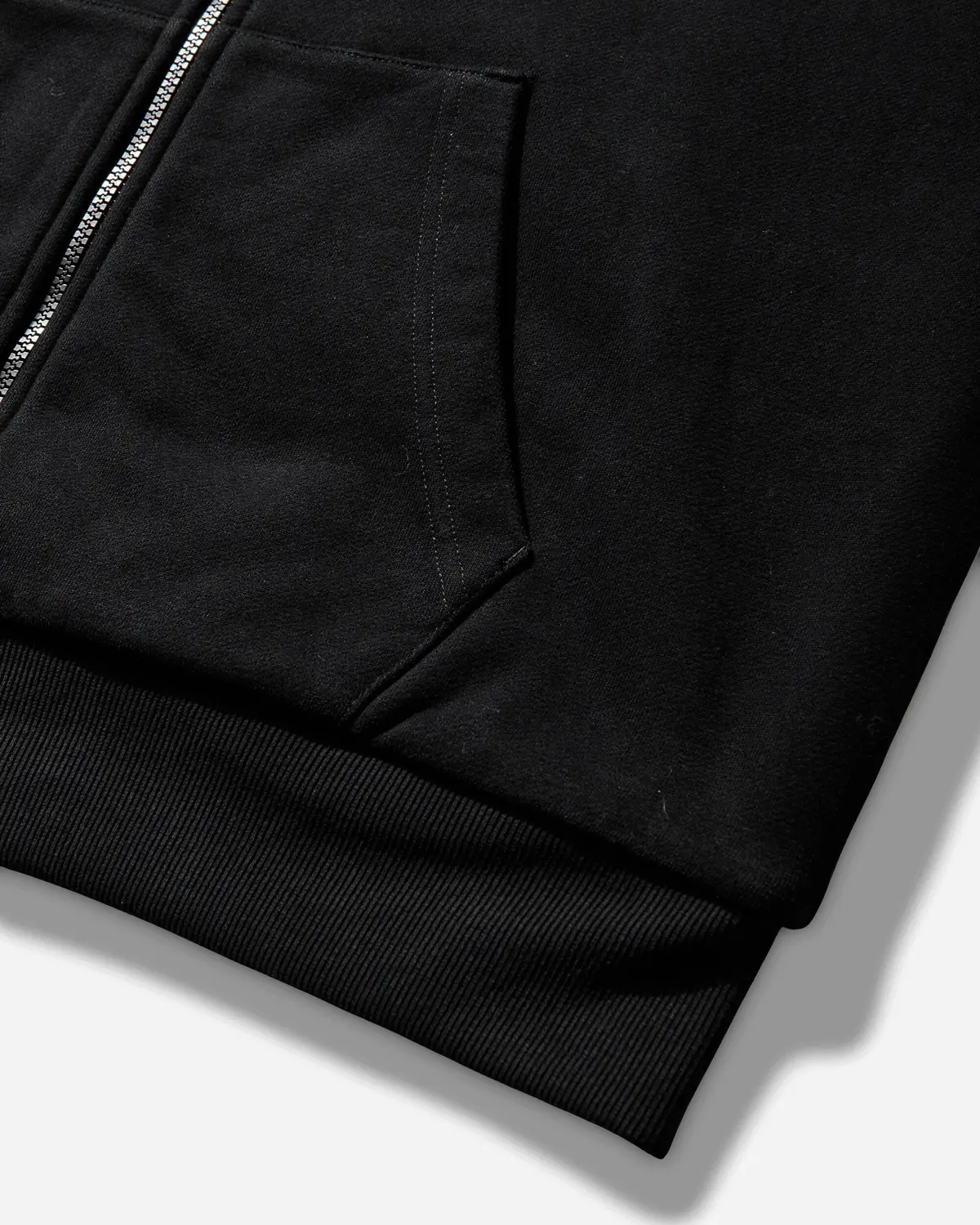 Men's Double Layer Zip Up Hoodie Black 3