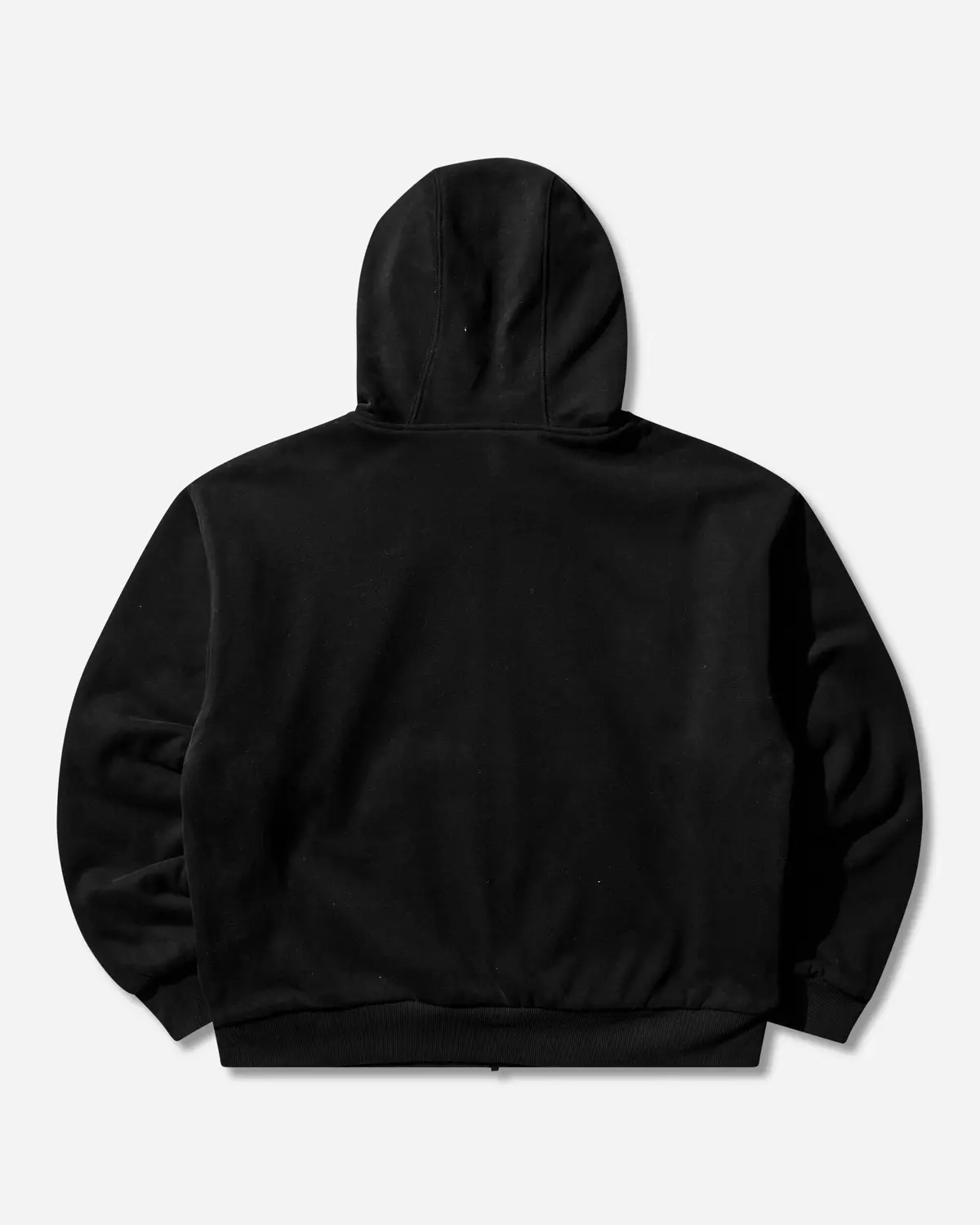 Men's Double Layer Zip Up Hoodie Black 2