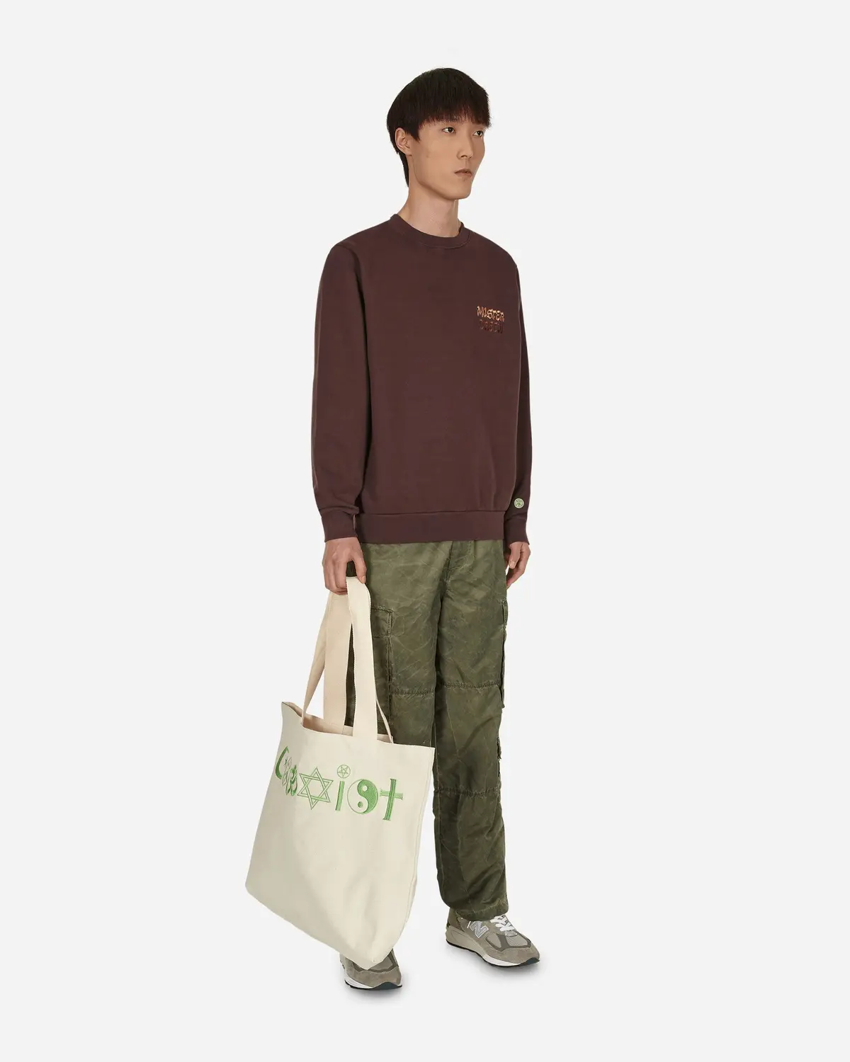 Karma Logo Crewneck Sweatshirt Brown 4