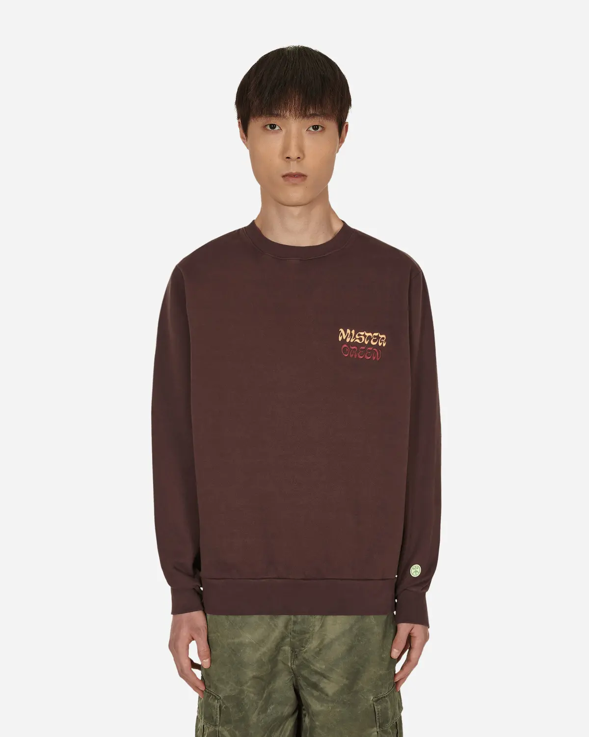 Karma Logo Crewneck Sweatshirt Brown 1